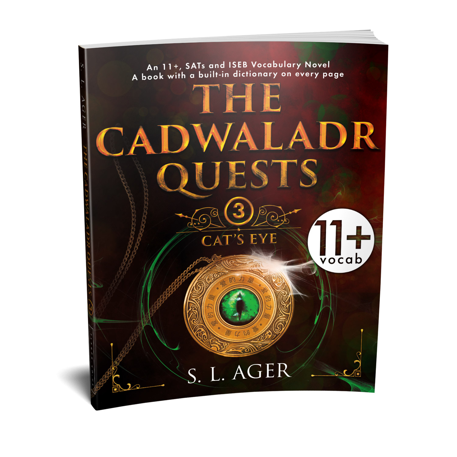 'The Cadwaladr Quests' is unique, story-based, educational tool that teaches young readers nearly 3000 exam-level English words. The author is S L Ager. The book cover and interior design are by Mark Thomas. To learn more about what Mark could do for your book, please visit coverness.com.