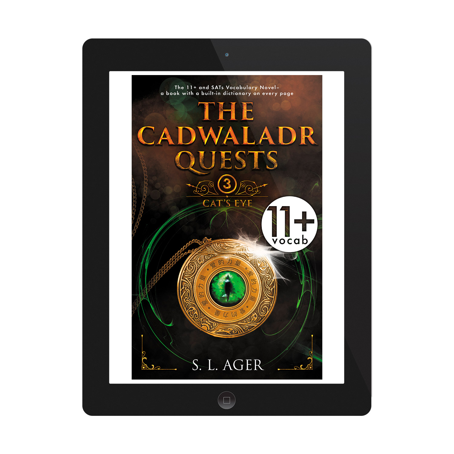 'The Cadwaladr Quests' is unique, story-based, educational tool that teaches young readers nearly 3000 exam-level English words. The author is S L Ager. The book cover and interior design are by Mark Thomas. To learn more about what Mark could do for your book, please visit coverness.com.