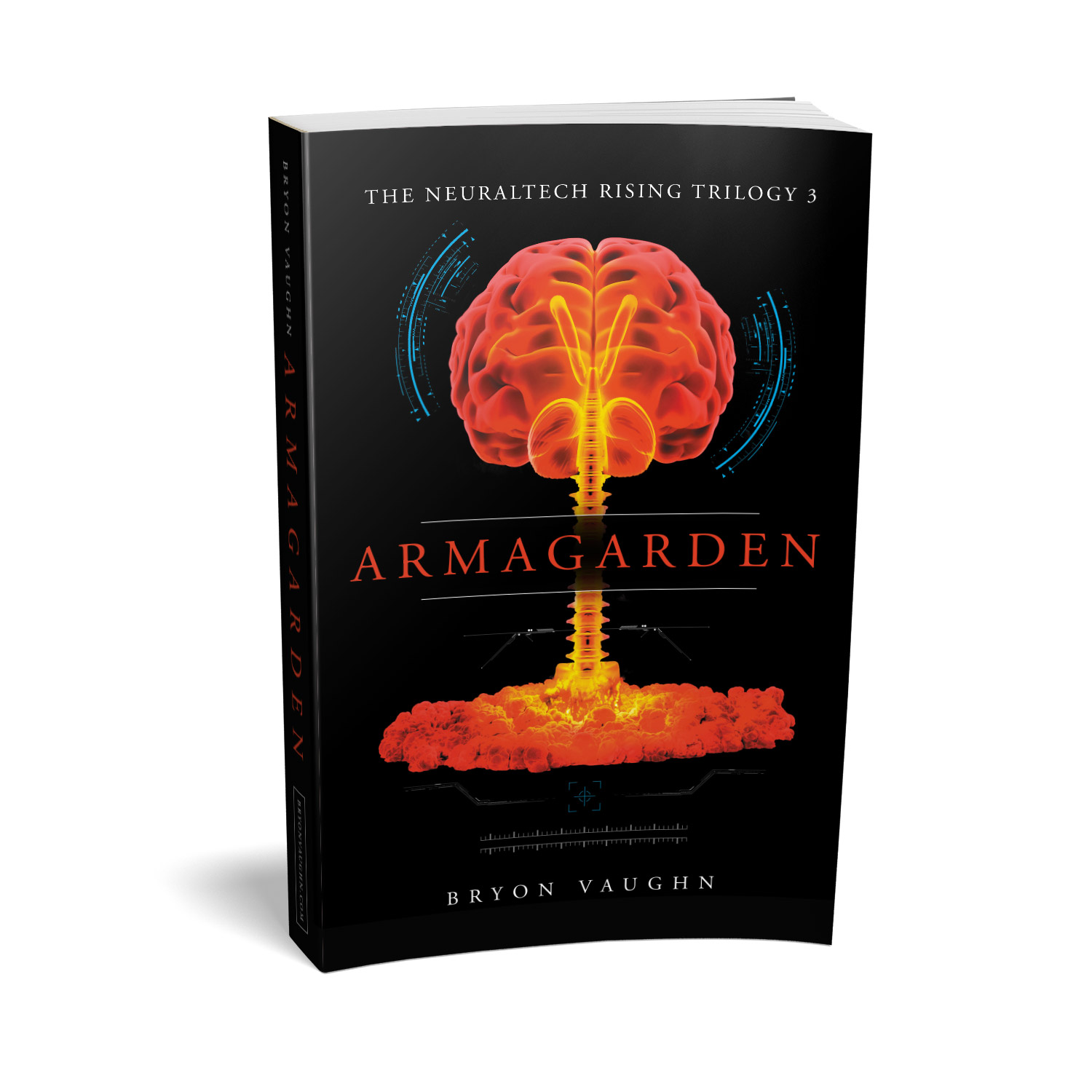 'Armagarden' is a classy cyber thriller by author Bryon Vaughn. The book cover design is by Mark Thomas. To learn more about what Mark could do for your book, please visit coverness.com.