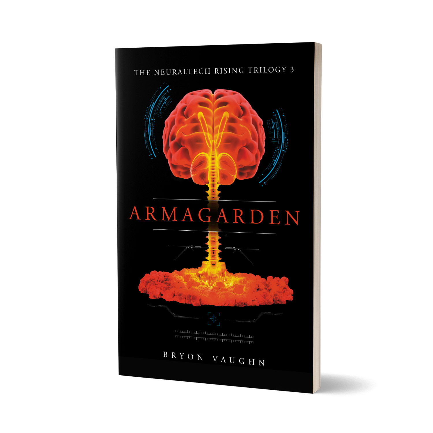 'Armagarden' is a classy cyber thriller by author Bryon Vaughn. The book cover design is by Mark Thomas. To learn more about what Mark could do for your book, please visit coverness.com.