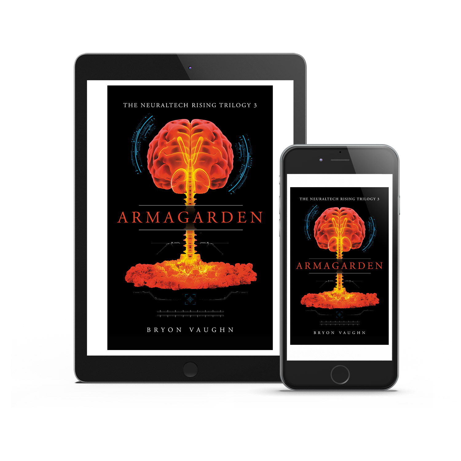 'Armagarden' is a classy cyber thriller by author Bryon Vaughn. The book cover design is by Mark Thomas. To learn more about what Mark could do for your book, please visit coverness.com.