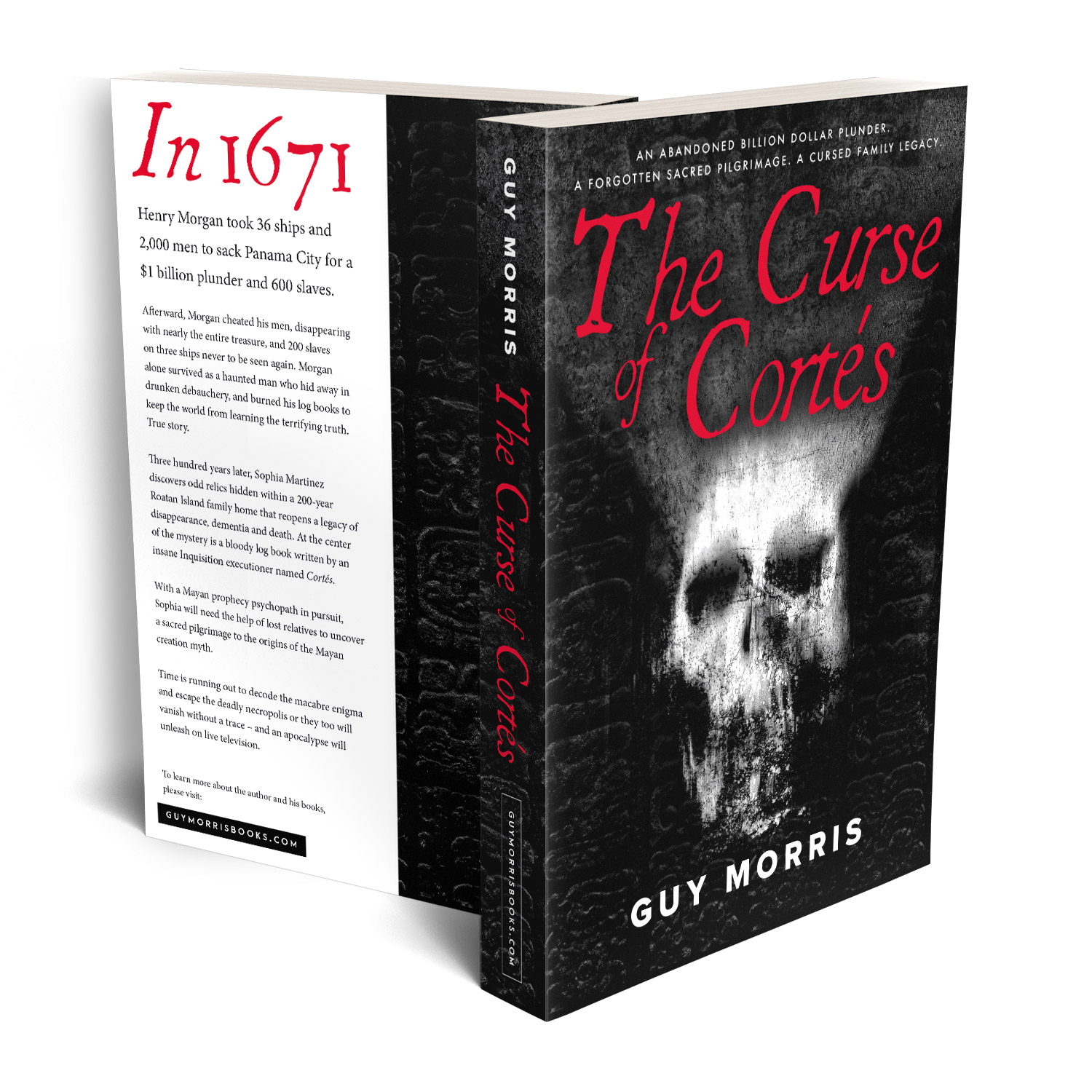 'The Curse of Cortés' is a rattling hybrid historical thriller by Guy Morris. The book cover design & interior formatting are by Mark Thomas. To learn more about what Mark could do for your book, please visit coverness.com.