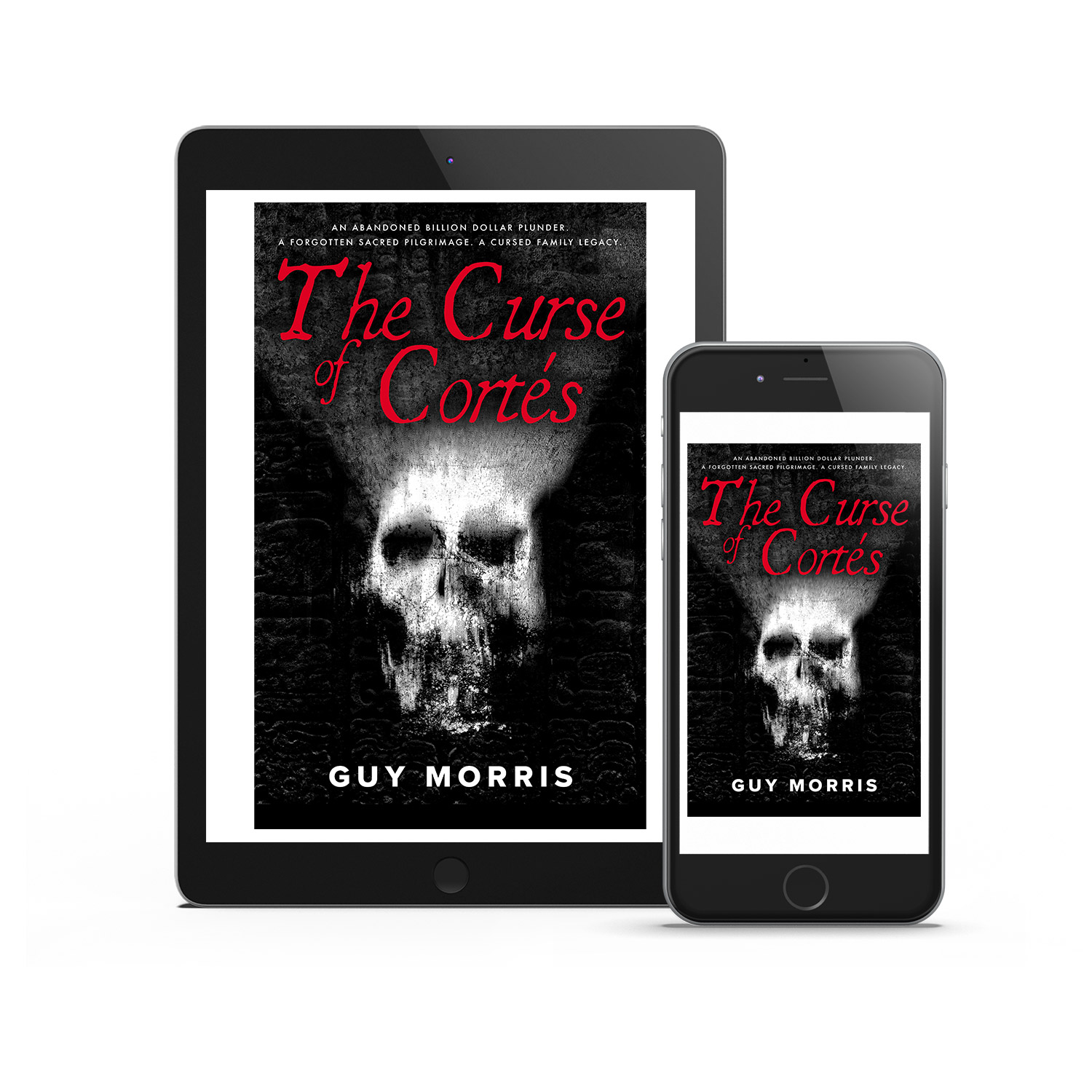 'The Curse of Cortés' is a rattling hybrid historical thriller by Guy Morris. The book cover design & interior formatting are by Mark Thomas. To learn more about what Mark could do for your book, please visit coverness.com.