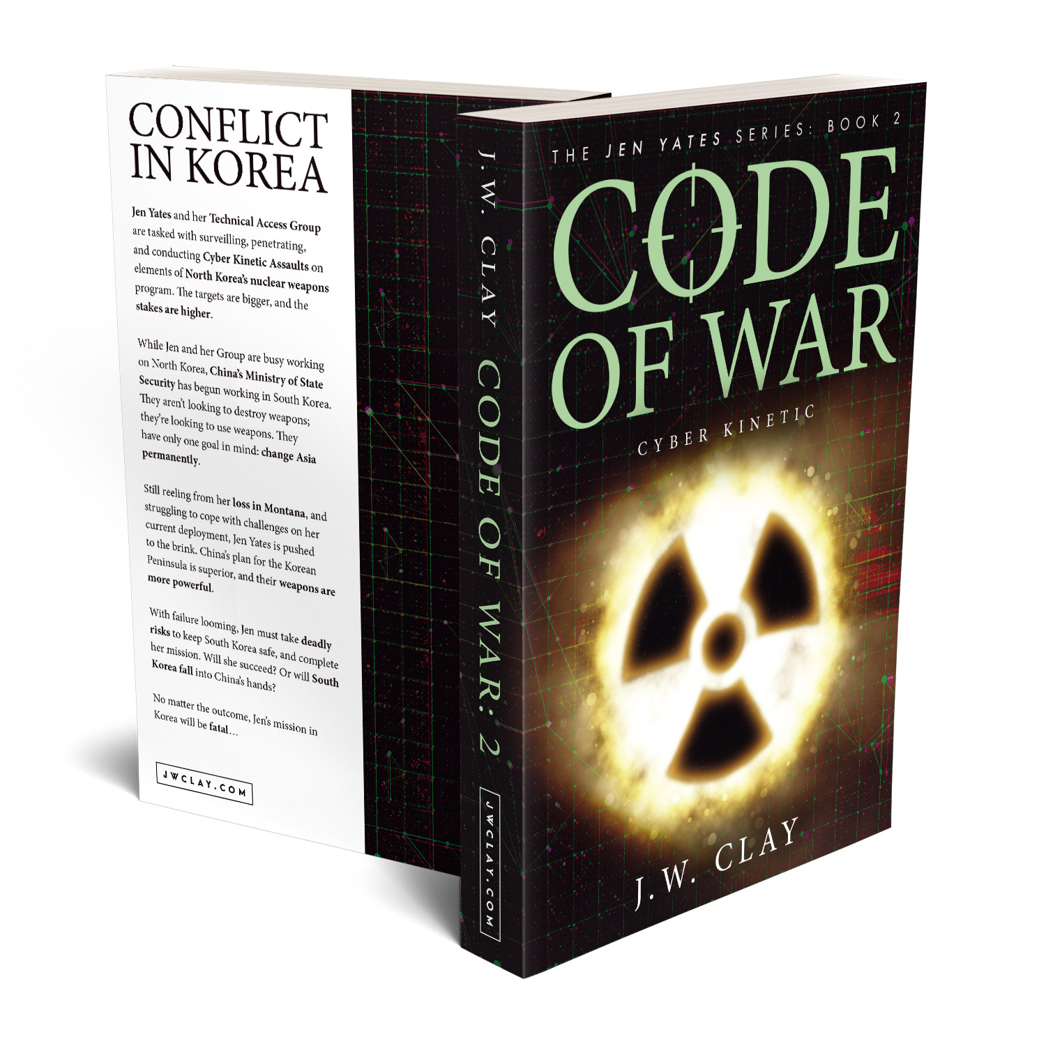 'Code of War' is a a thrilling cyber combat series. The author is JW Clay. The cover design & interior design of the series is by Mark Thomas. To learn more about what Mark could do for your book, please visit coverness.com