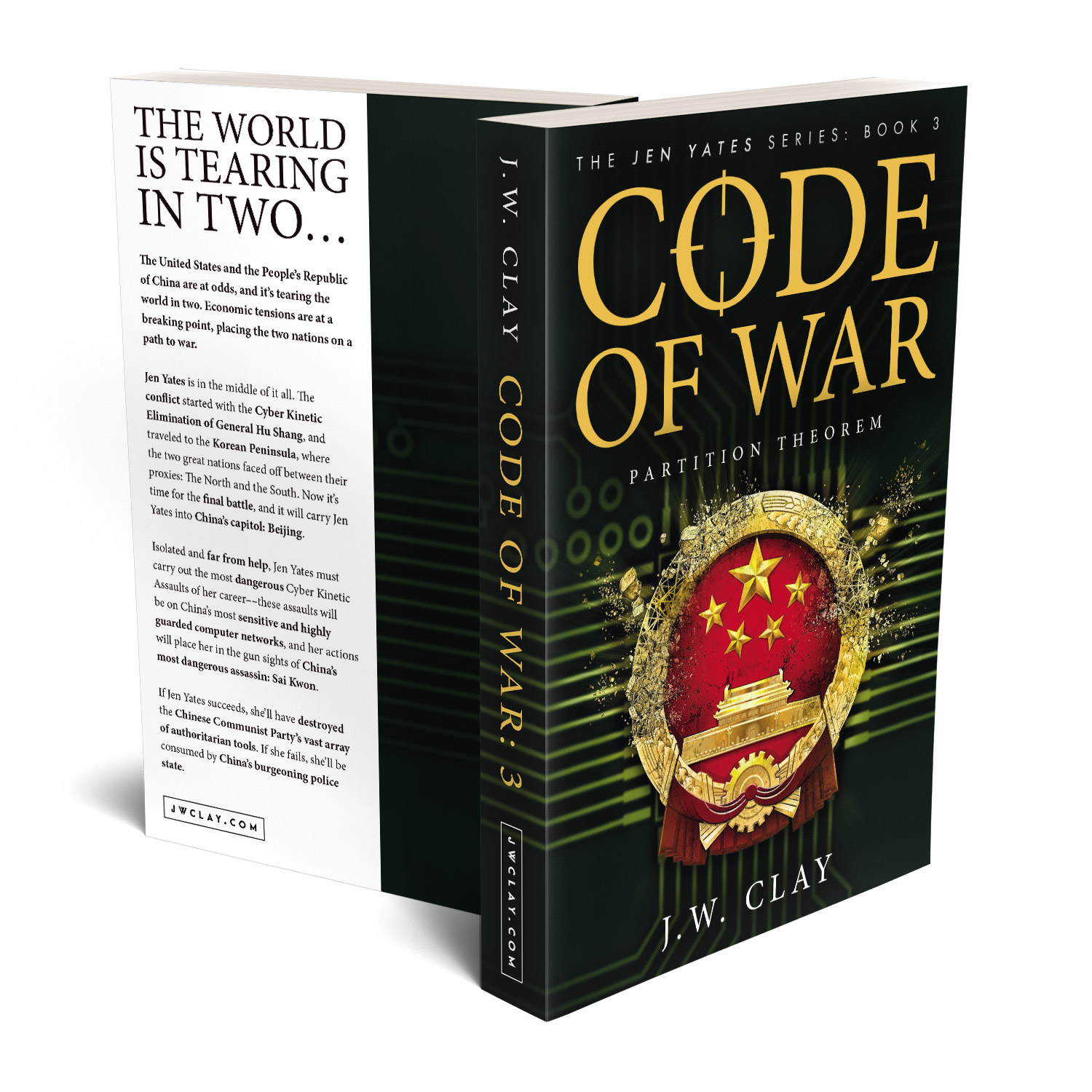 'Code of War' is a a thrilling cyber combat series. The author is JW Clay. The cover design & interior design of the series is by Mark Thomas. To learn more about what Mark could do for your book, please visit coverness.com