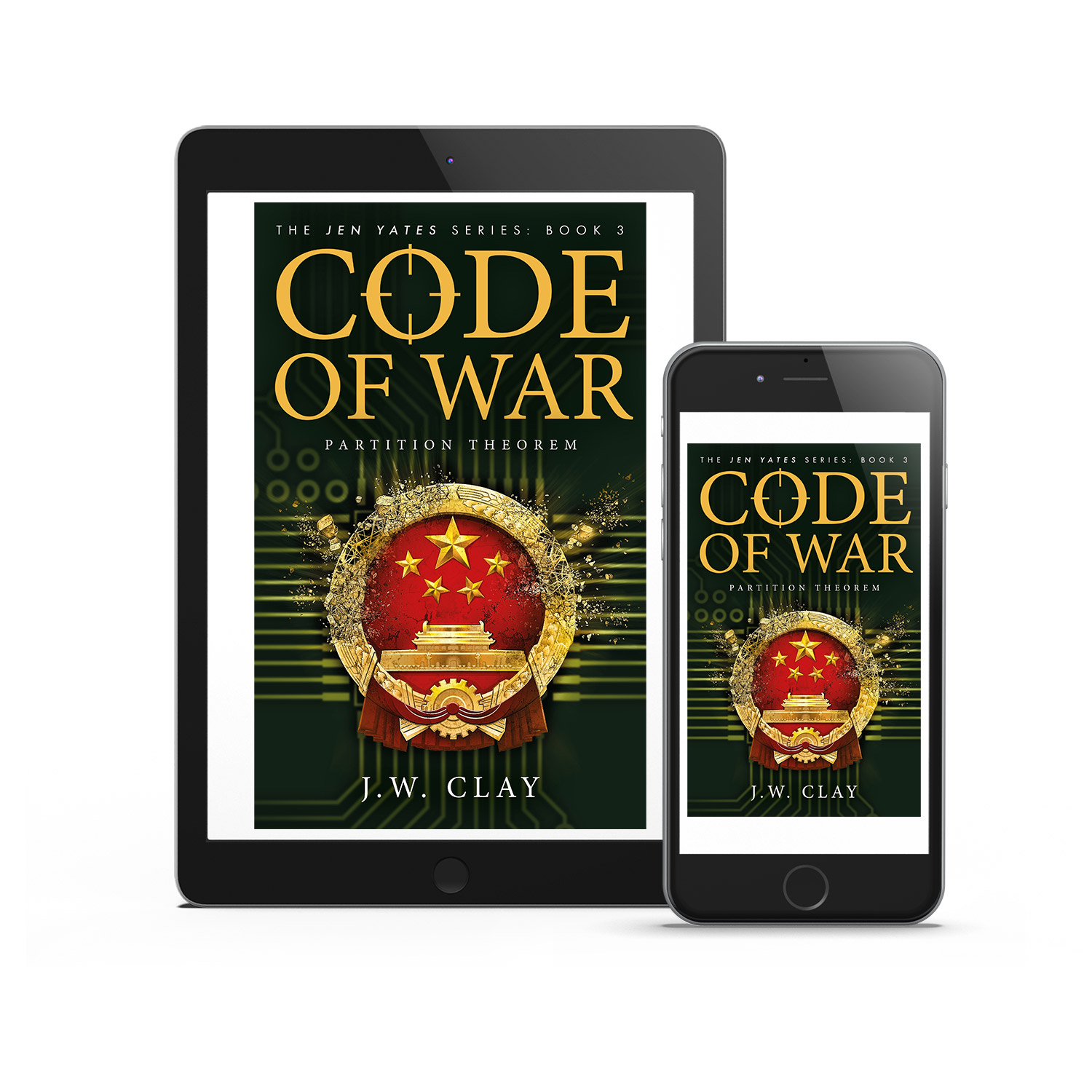 'Code of War' is a a thrilling cyber combat series. The author is JW Clay. The cover design & interior design of the series is by Mark Thomas. To learn more about what Mark could do for your book, please visit coverness.com