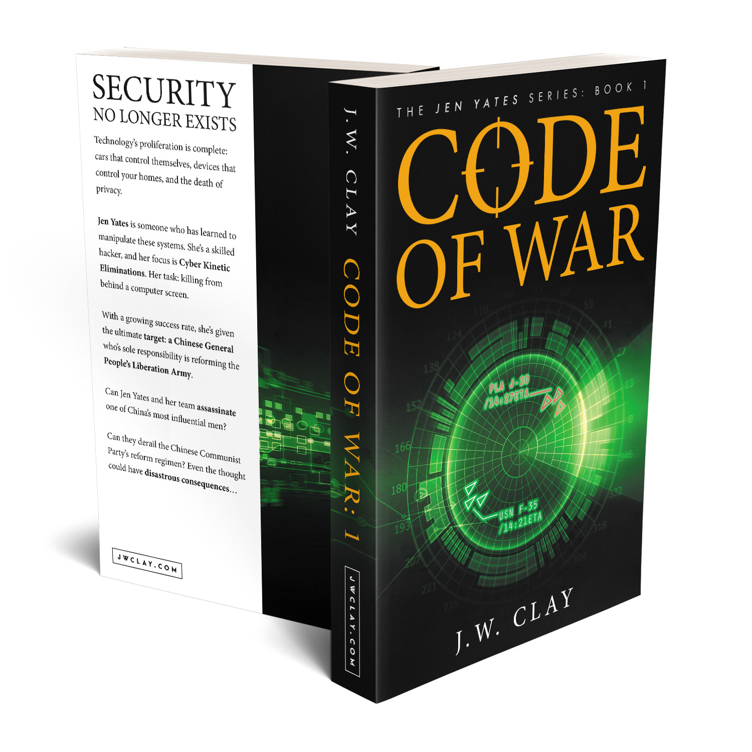 'Code of War' is a a thrilling cyber combat series. The author is JW Clay. The cover design & interior design of the series is by Mark Thomas. To learn more about what Mark could do for your book, please visit coverness.com