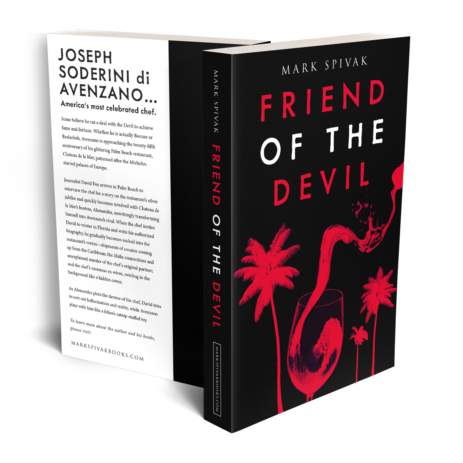 'Friend of the Devil' is a delicious tale of greed. The author is Mark Spivak. The cover design of the book is by Mark Thomas. To learn more about what Mark could do for your book, please visit coverness.com