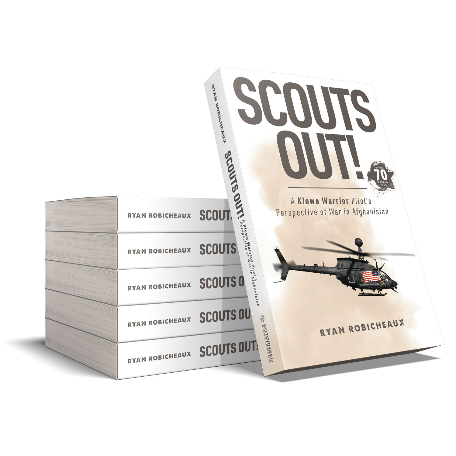 'Scouts Out!' is an immersive, first-hand memoir from the frontlines of the US war in Afghanistan. The author is Ryan Robicheaux. The book cover and interior were designed by Mark Thomas of coverness.com. To find out more about my book design services, please visit www.coverness.com