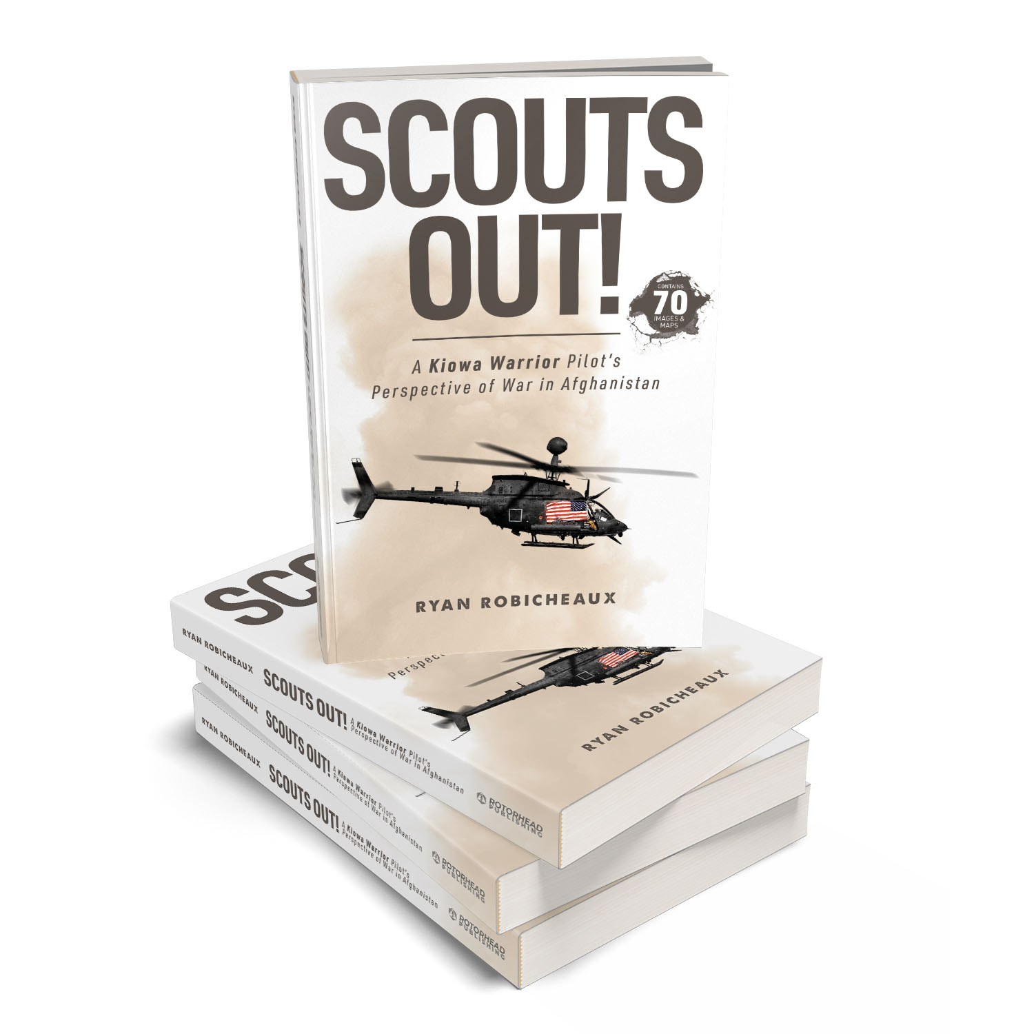 'Scouts Out!' is an immersive, first-hand memoir from the frontlines of the US war in Afghanistan. The author is Ryan Robicheaux. The book cover and interior were designed by Mark Thomas of coverness.com. To find out more about my book design services, please visit www.coverness.com