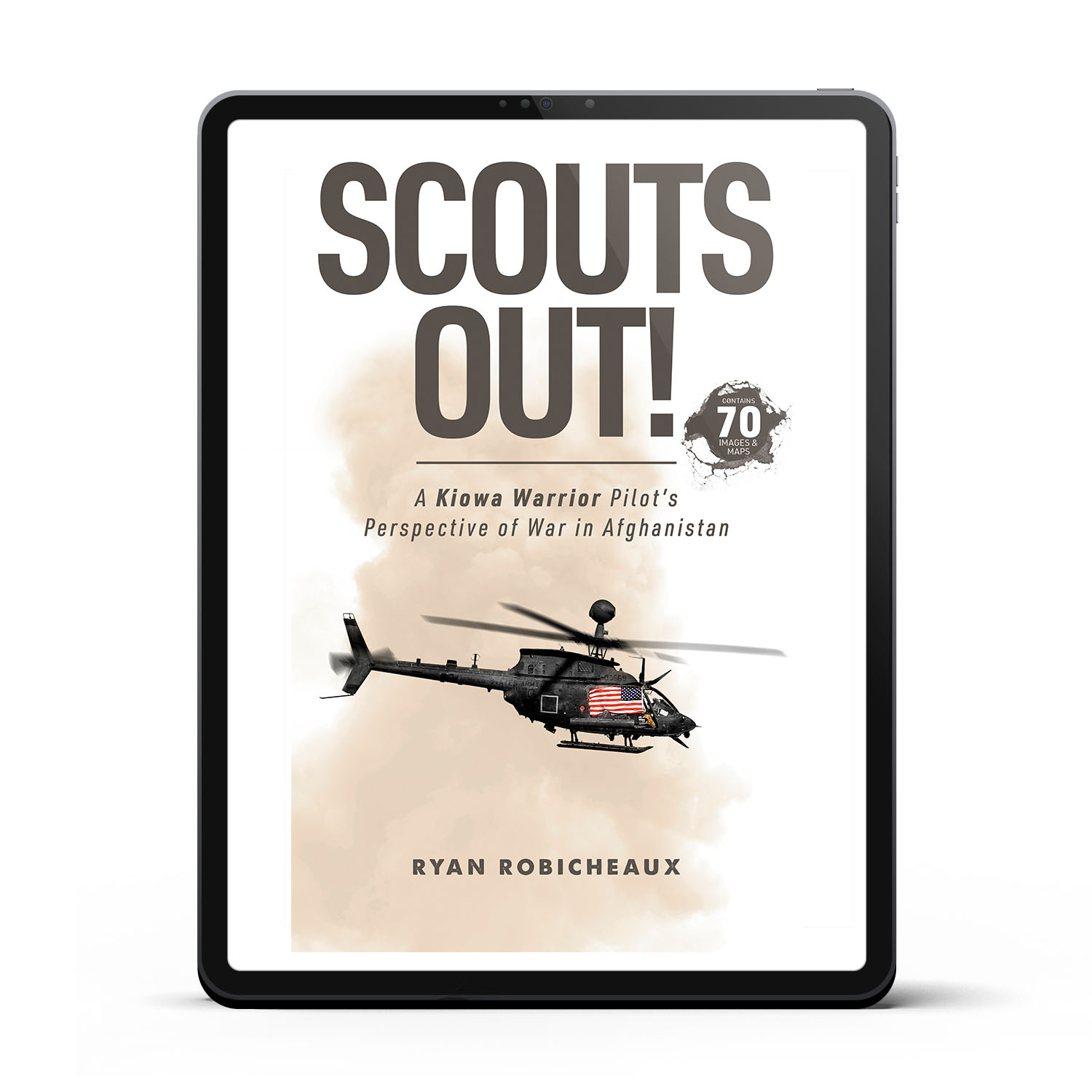 'Scouts Out!' is an immersive, first-hand memoir from the frontlines of the US war in Afghanistan. The author is Ryan Robicheaux. The book cover and interior were designed by Mark Thomas of coverness.com. To find out more about my book design services, please visit www.coverness.com