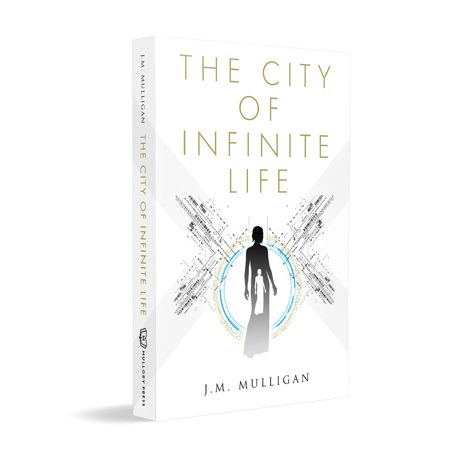 'The City Of Infinite Life' is a deep scifi, alternate reality thriller. The author is J.M. Mulligan. The book cover and interior were designed by Mark Thomas of coverness.com. To find out more about my book design services, please visit www.coverness.com