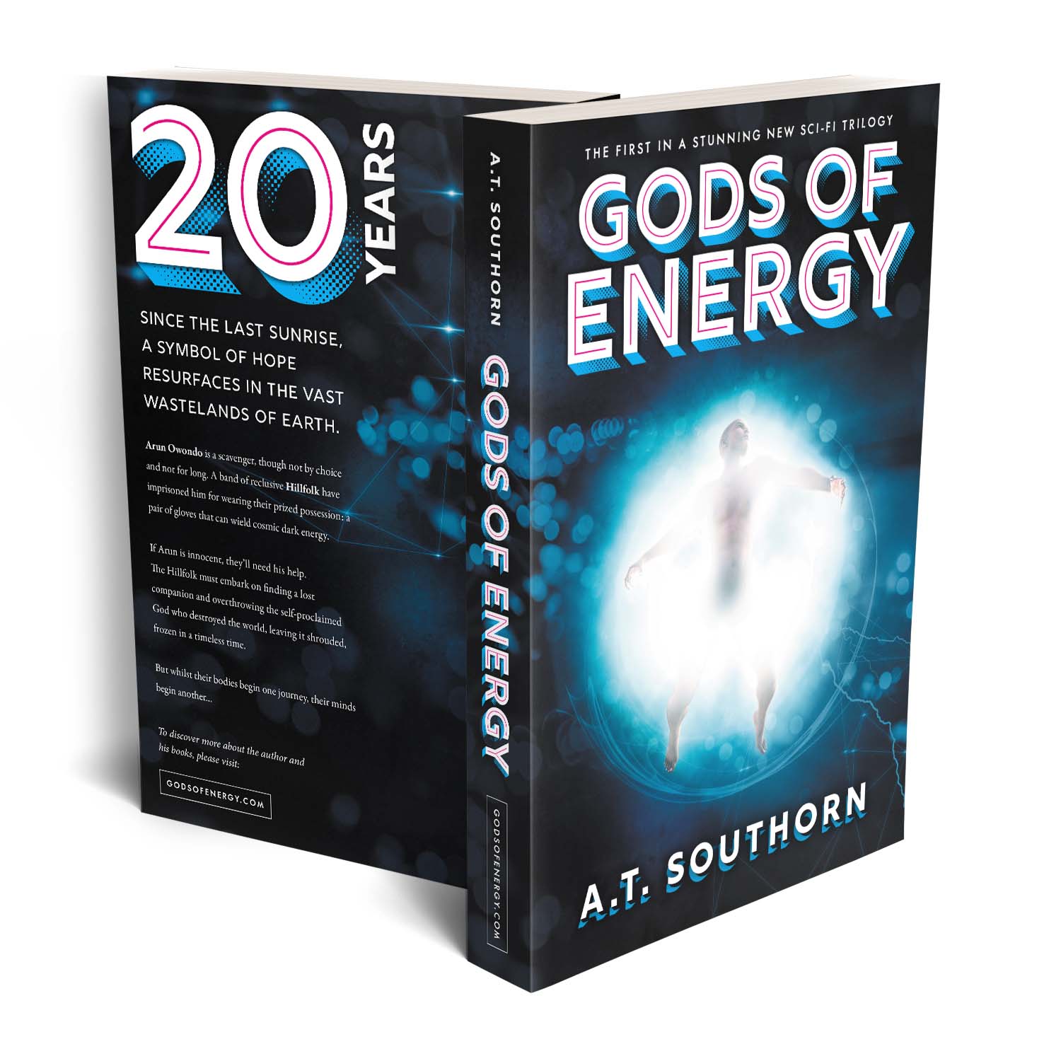'Gods of Energy' is the first book in an electrifying new scifi trilogy by A.T Southorn. The book cover and interior formatting were designed by Mark Thomas of coverness.com. To find out more about my book design services, please visit www.coverness.com