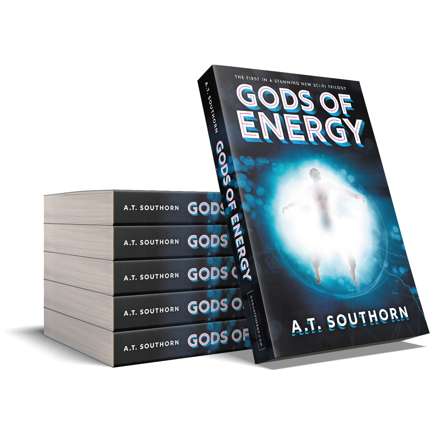 'Gods of Energy' is the first book in an electrifying new scifi trilogy by A.T Southorn. The book cover and interior formatting were designed by Mark Thomas of coverness.com. To find out more about my book design services, please visit www.coverness.com