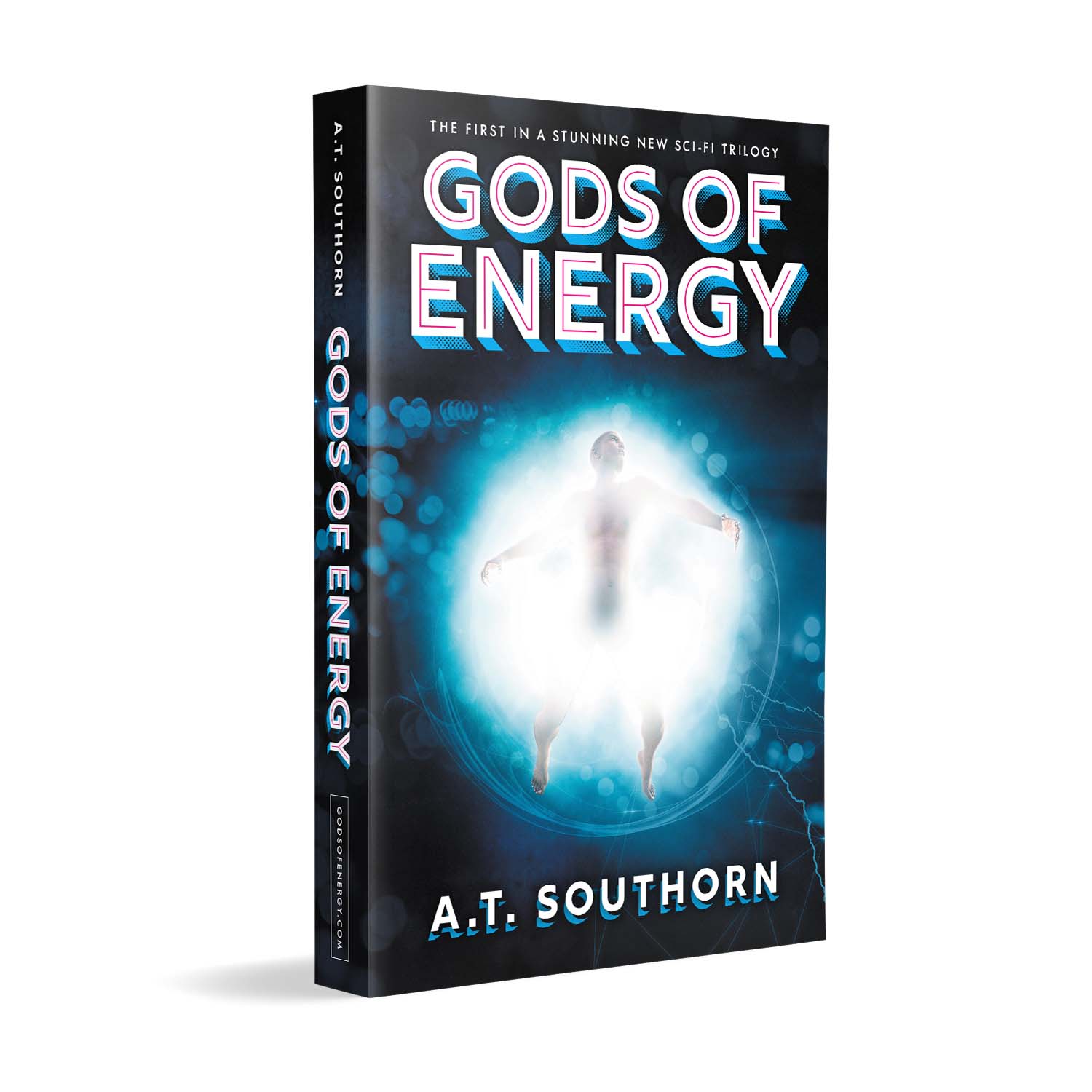 'Gods of Energy' is the first book in an electrifying new scifi trilogy by A.T Southorn. The book cover and interior formatting were designed by Mark Thomas of coverness.com. To find out more about my book design services, please visit www.coverness.com