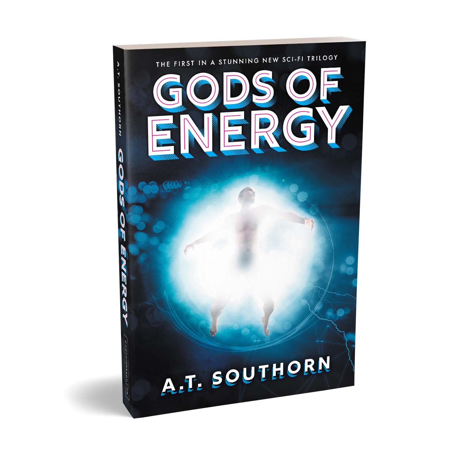 'Gods of Energy' is the first book in an electrifying new scifi trilogy by A.T Southorn. The book cover and interior formatting were designed by Mark Thomas of coverness.com. To find out more about my book design services, please visit www.coverness.com