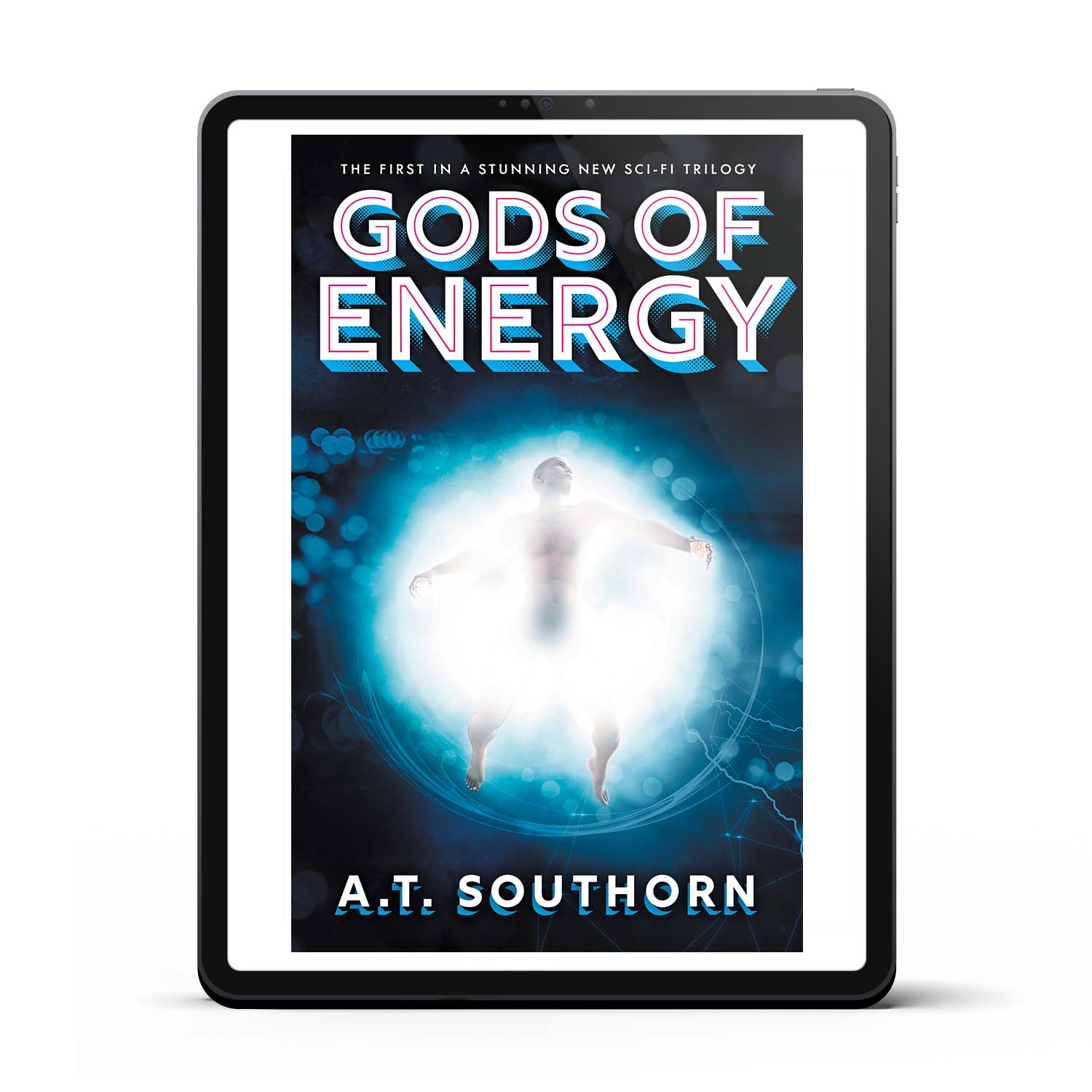 'Gods of Energy' is the first book in an electrifying new scifi trilogy by A.T Southorn. The book cover and interior formatting were designed by Mark Thomas of coverness.com. To find out more about my book design services, please visit www.coverness.com