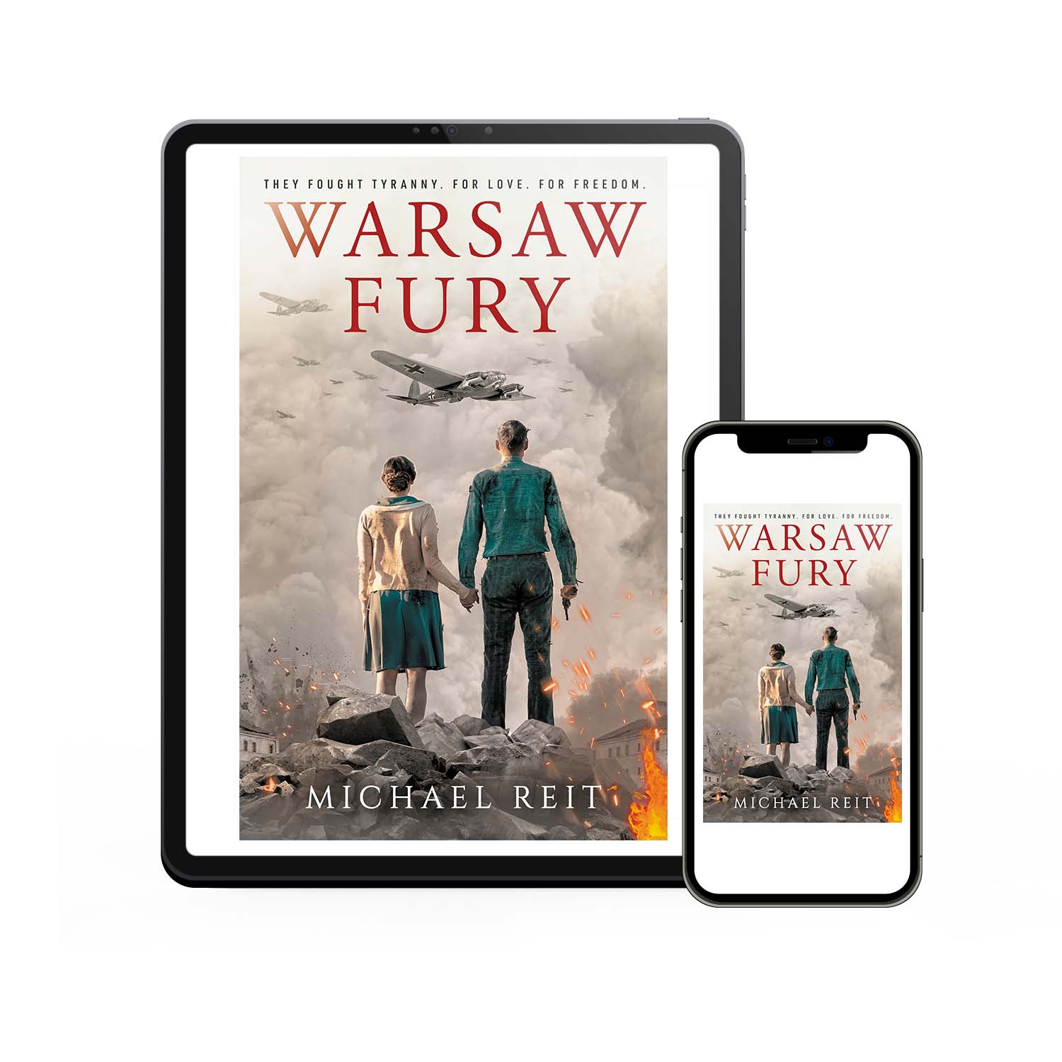 'Warsaw Fury' is a sweeping and shocking based-on-fact WW2 novel. The author is Michael Reit. The cover and interior design of the book are by Mark Thomas. To learn more about what Mark could do for your book, please visit coverness.com.