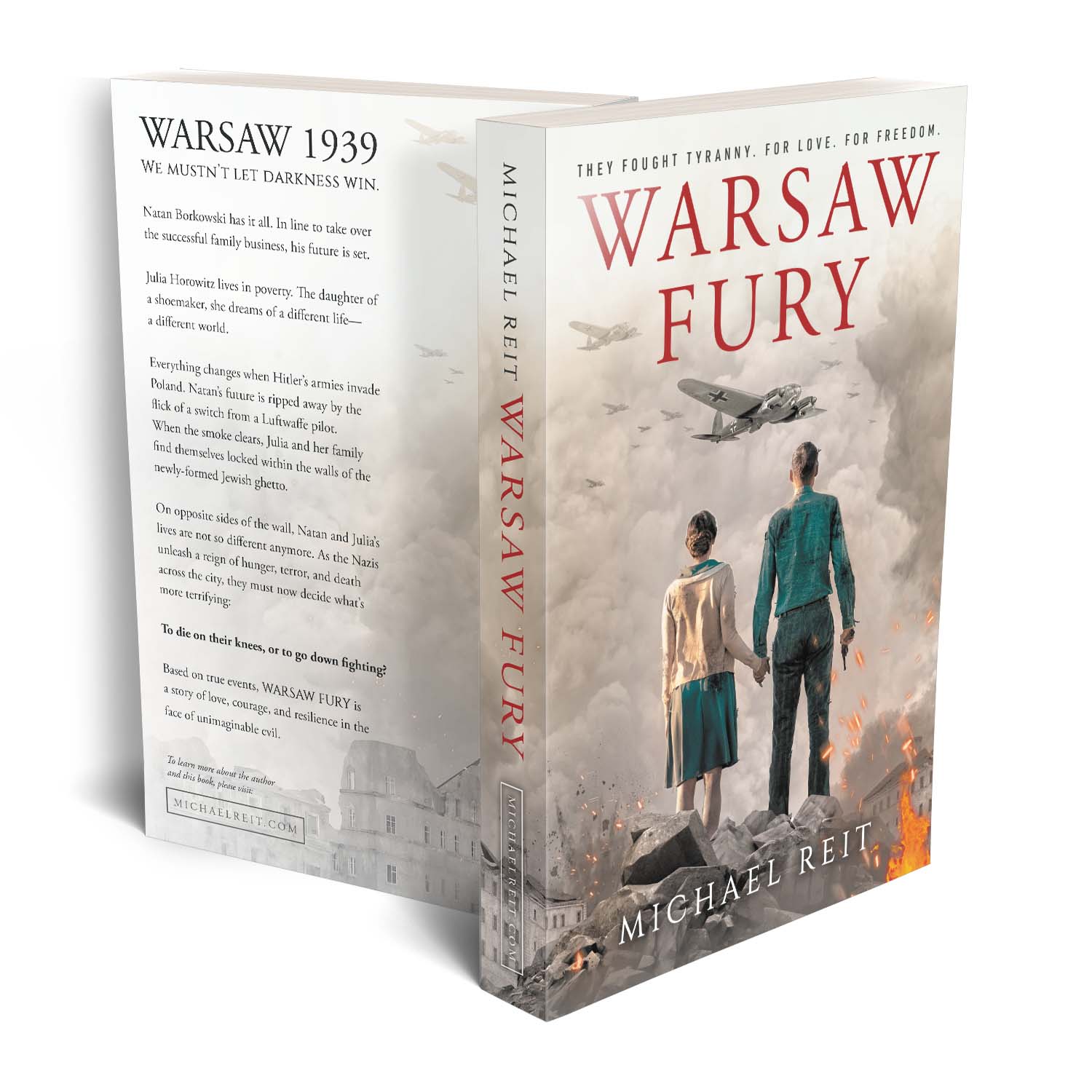 'Warsaw Fury' is a sweeping and shocking based-on-fact WW2 novel. The author is Michael Reit. The cover and interior design of the book are by Mark Thomas. To learn more about what Mark could do for your book, please visit coverness.com.