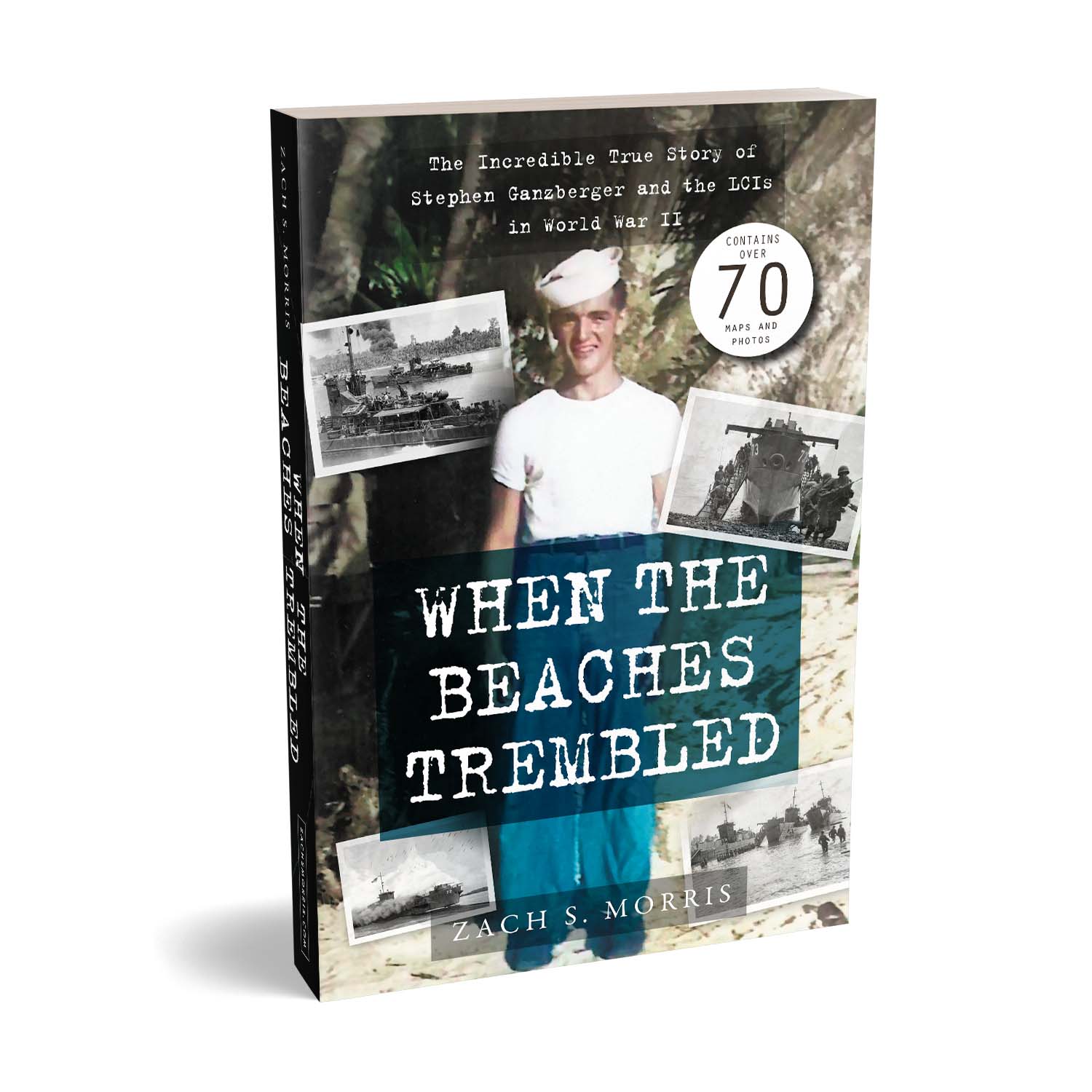 'When The Beaches Trembled' is an emotive, detailed illustrated memoir of life aboard an LCI ship during the Pacific campaigns of World War 2. The author is Zach S. Morris. The book cover was designed by Mark Thomas of coverness.com. To find out more about my book design services, please visit www.coverness.com