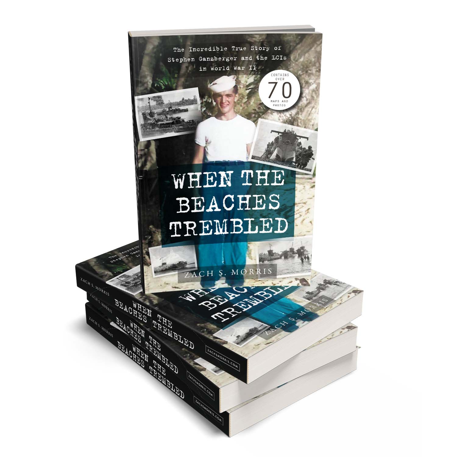 'When The Beaches Trembled' is an emotive, detailed illustrated memoir of life aboard an LCI ship during the Pacific campaigns of World War 2. The author is Zach S. Morris. The book cover was designed by Mark Thomas of coverness.com. To find out more about my book design services, please visit www.coverness.com