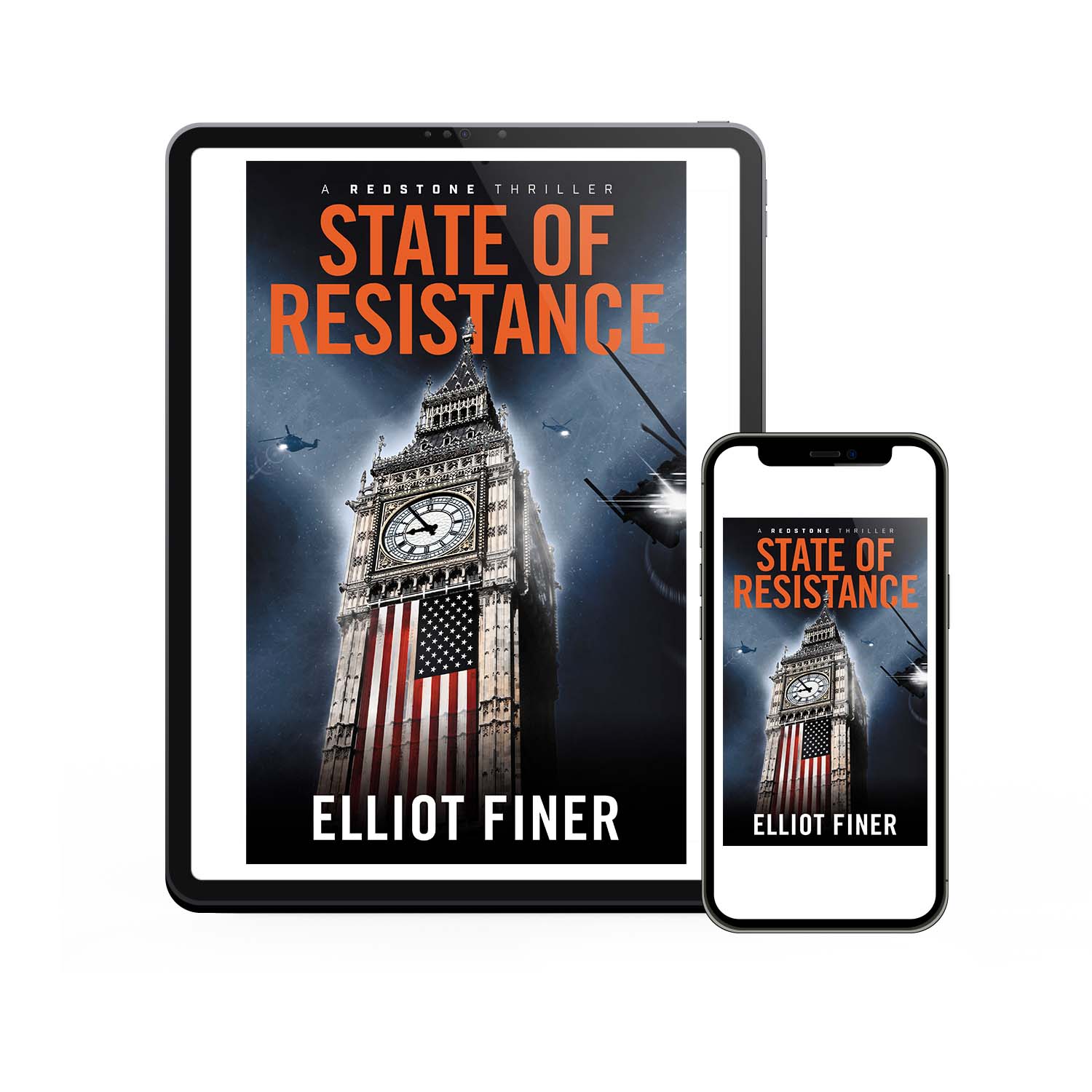 'State of Resistance' is a twisting near-future conspiracy thriller. The author is Elliot Finer. The book cover was designed by Mark Thomas of coverness.com. To find out more about my book design services, please visit www.coverness.com