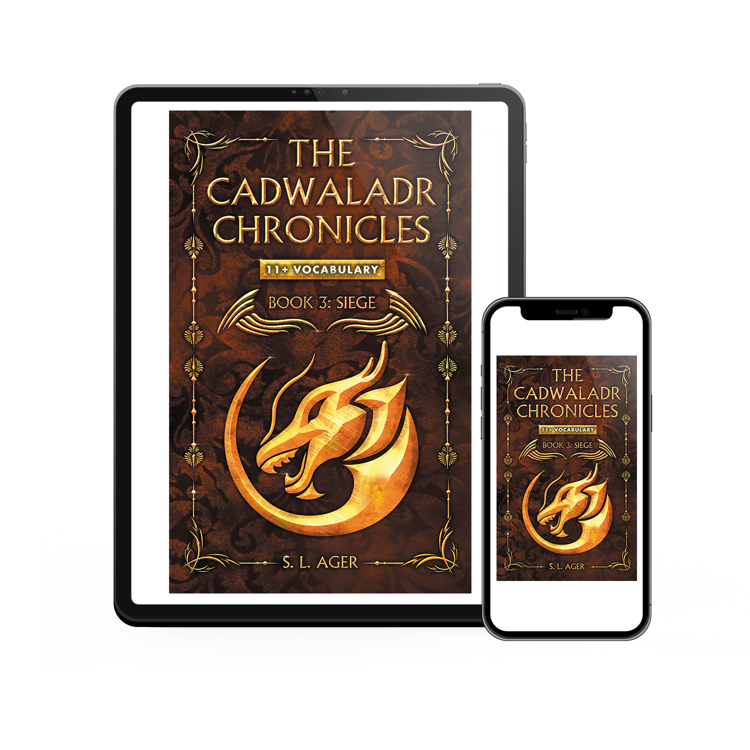 'The Cadwaladr Chronicles' is unique, story-based, educational novel series that teaches young readers nearly 3000 exam-level English words. The author is S L Ager. The book cover and interior design are by Mark Thomas. To learn more about what Mark could do for your book, please visit coverness.com.