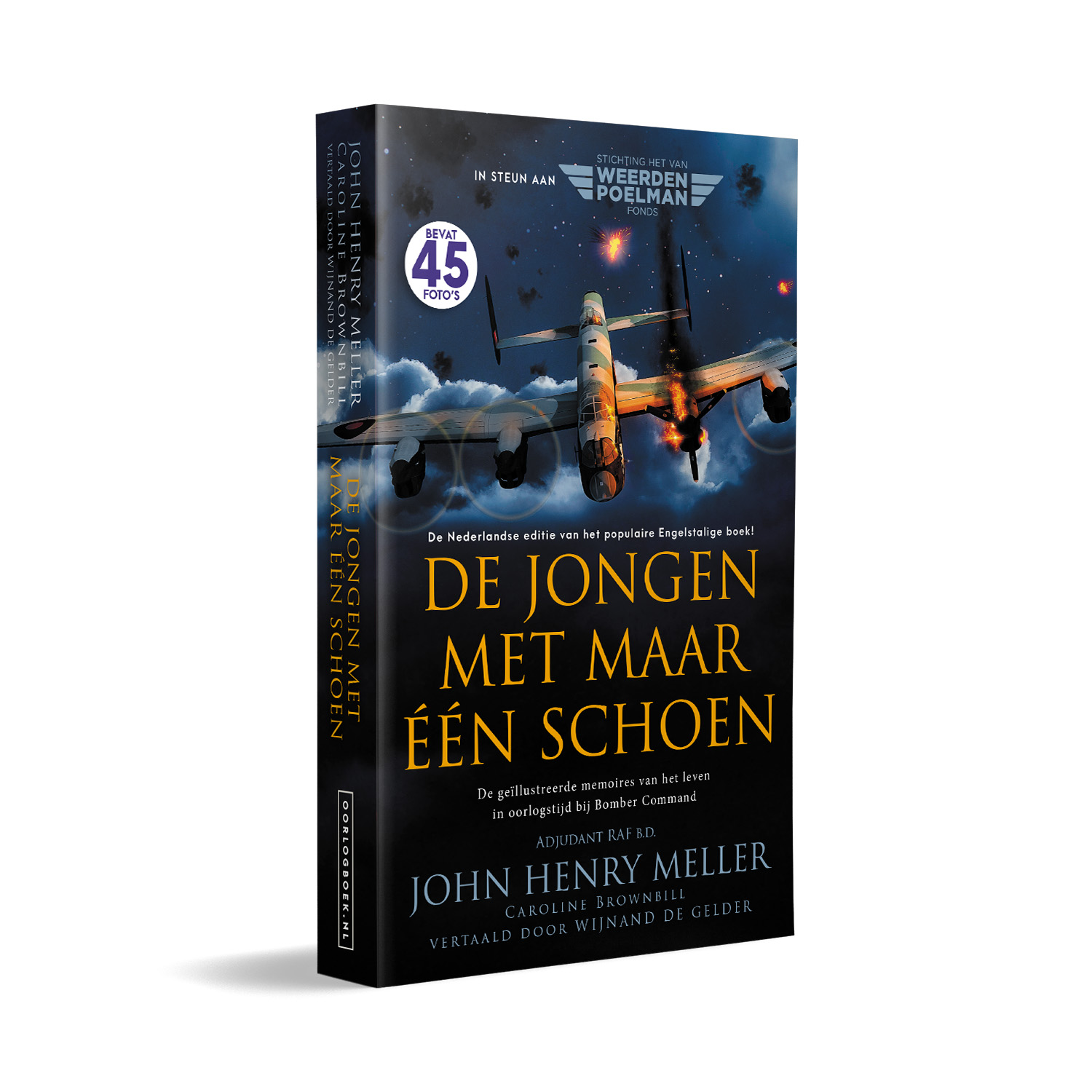 'De Jongen Met Maar Één Schoen' is the Dutch-translated version of a vivid and affecting memoir of life in RAF Bomber Command during WW2. The authors are John Henry Meller and Caroline Brownbill. The translator is Wijnand De Gelder. The book cover design and interior formatting are by Mark Thomas. To learn more about what Mark could do for your book, please visit coverness.com.