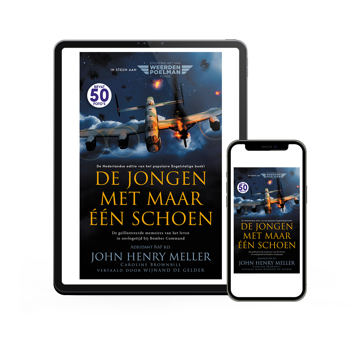 'De Jongen Met Maar Één Schoen' is the Dutch-translated version of a vivid and affecting memoir of life in RAF Bomber Command during WW2. The authors are John Henry Meller and Caroline Brownbill. The translator is Wijnand De Gelder. The book cover design and interior formatting are by Mark Thomas. To learn more about what Mark could do for your book, please visit coverness.com.