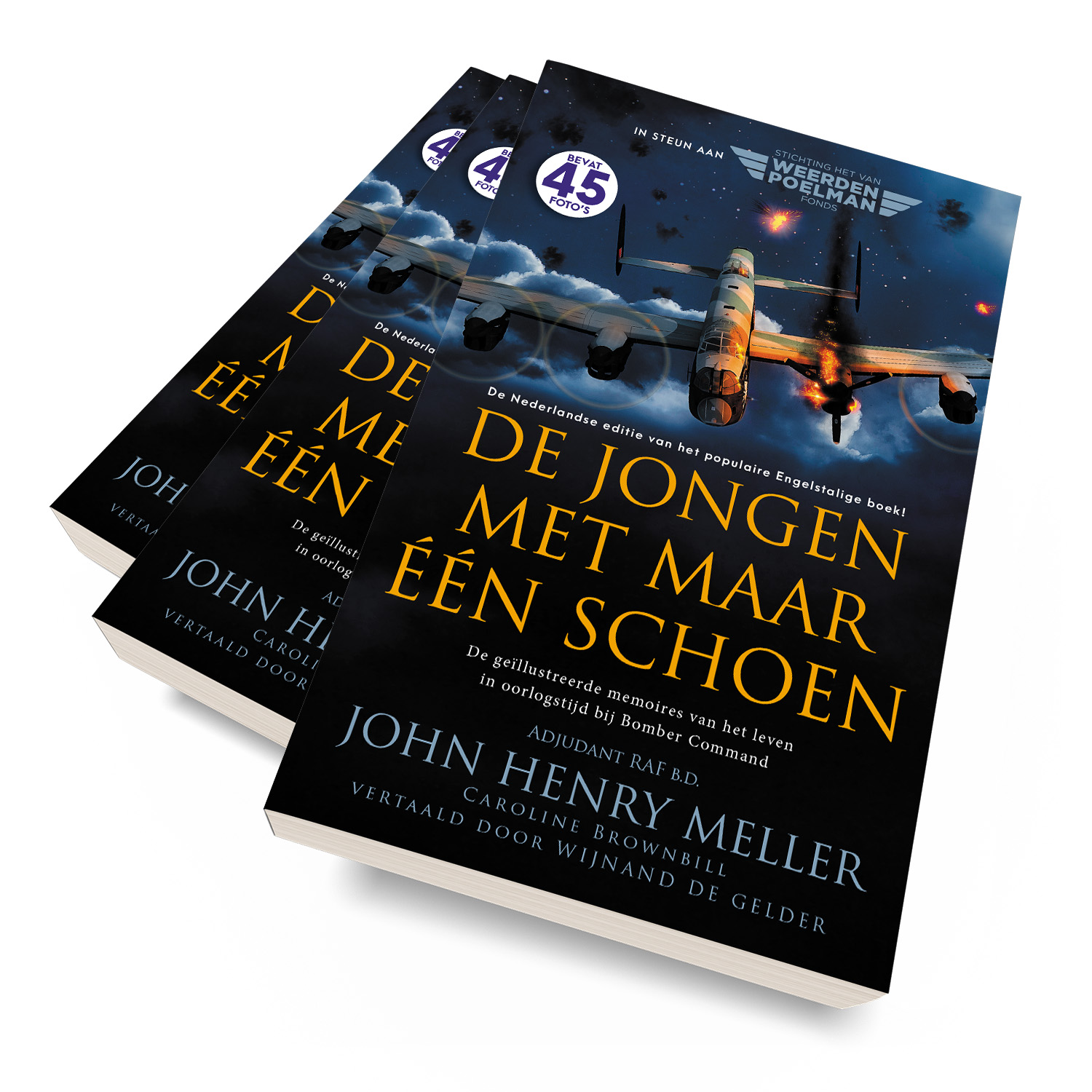 'De Jongen Met Maar Één Schoen' is the Dutch-translated version of a vivid and affecting memoir of life in RAF Bomber Command during WW2. The authors are John Henry Meller and Caroline Brownbill. The translator is Wijnand De Gelder. The book cover design and interior formatting are by Mark Thomas. To learn more about what Mark could do for your book, please visit coverness.com.