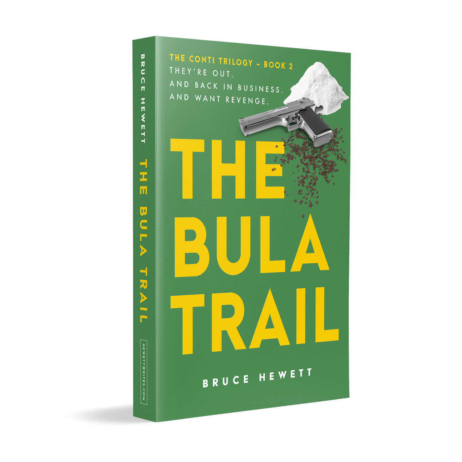 'The Bula Trail' is the second in an Australia-set, pharma-crime thriller series. The author is Bruce Hewett. The book cover and interior formatting are designed by Mark Thomas of coverness.com. To find out more about my book design services, please visit www.coverness.com