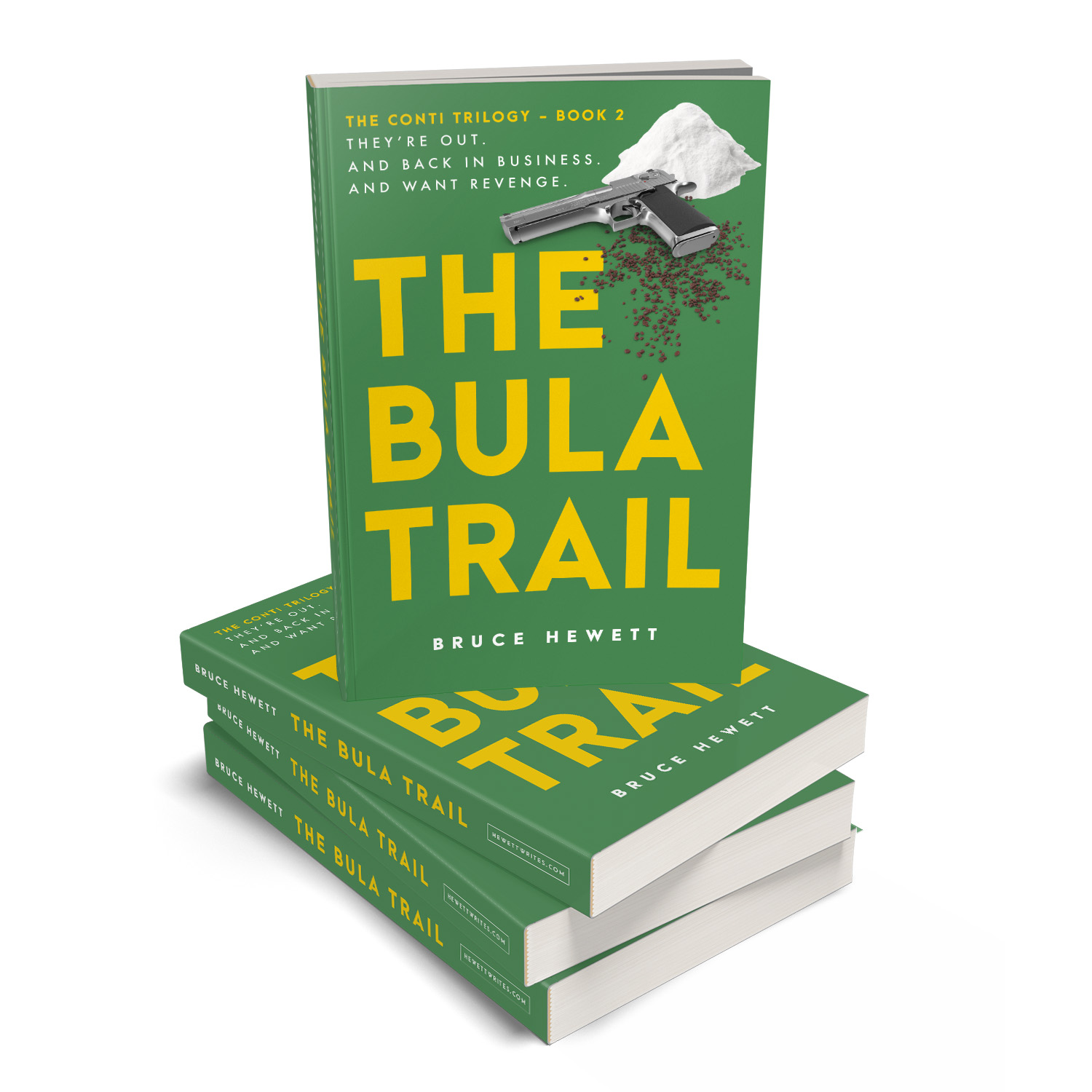 'The Bula Trail' is the second in an Australia-set, pharma-crime thriller series. The author is Bruce Hewett. The book cover and interior formatting are designed by Mark Thomas of coverness.com. To find out more about my book design services, please visit www.coverness.com