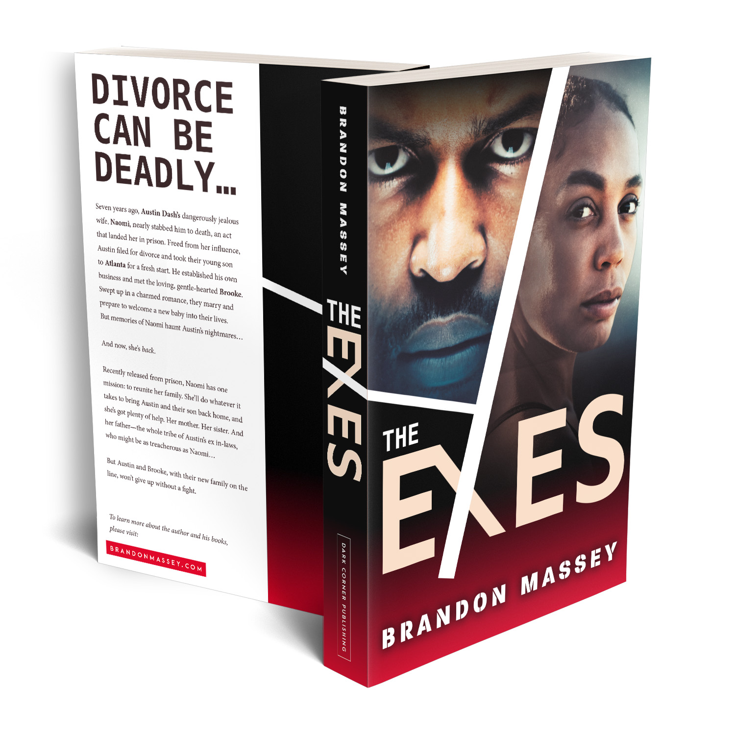 'The Exes' is a taut modern noir relationship thriller novel. The author is Brandon Massey. The book cover design & interior formatting are by Mark Thomas. To learn more about what Mark could do for your book, please visit coverness.com.