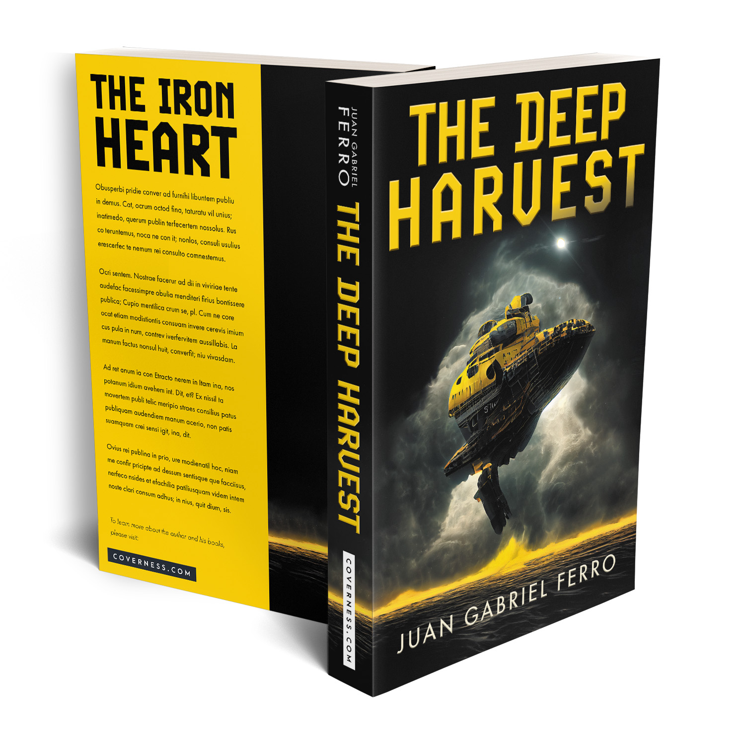 'The Deep Harvest' is a striking scifi demonstration book cover design by Mark Thomas. To learn more about what Mark could do for your book, please visit coverness.com.