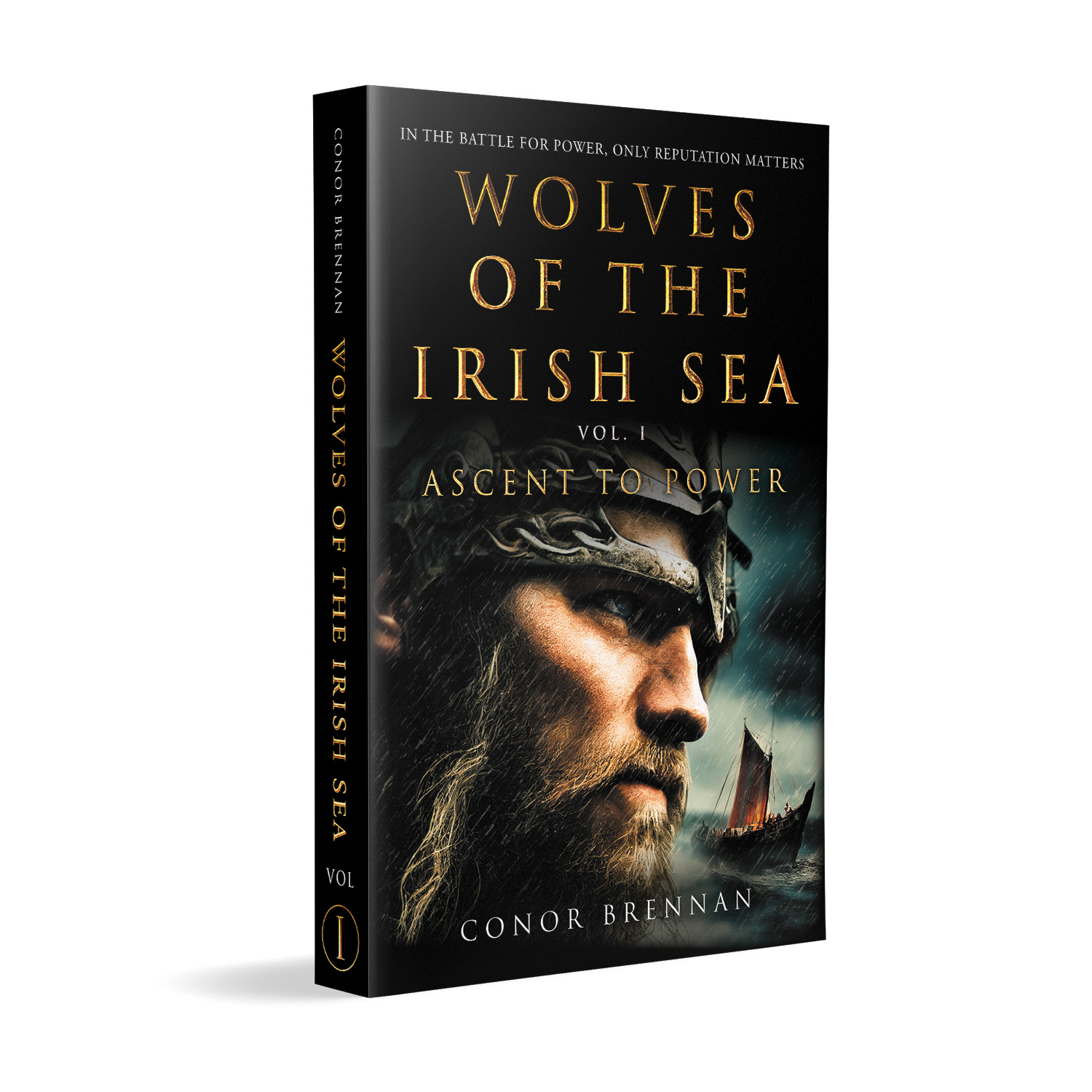 'Wolves of the Irish Sea' is a dark and epic historical fiction series. The author is Conor Brennan. The book cover and interior design are by Mark Thomas. To learn more about what Mark could do for your book, please visit coverness.com.