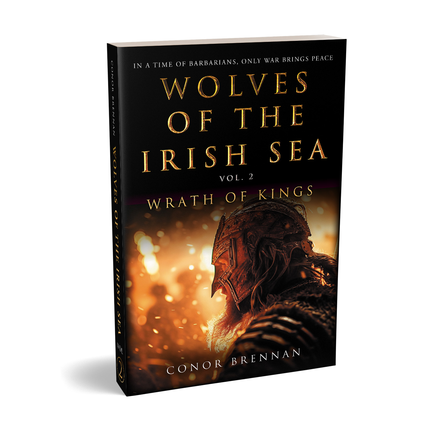 'Wolves of the Irish Sea' is a dark and epic historical fiction series. The author is Conor Brennan. The book cover and interior design are by Mark Thomas. To learn more about what Mark could do for your book, please visit coverness.com.