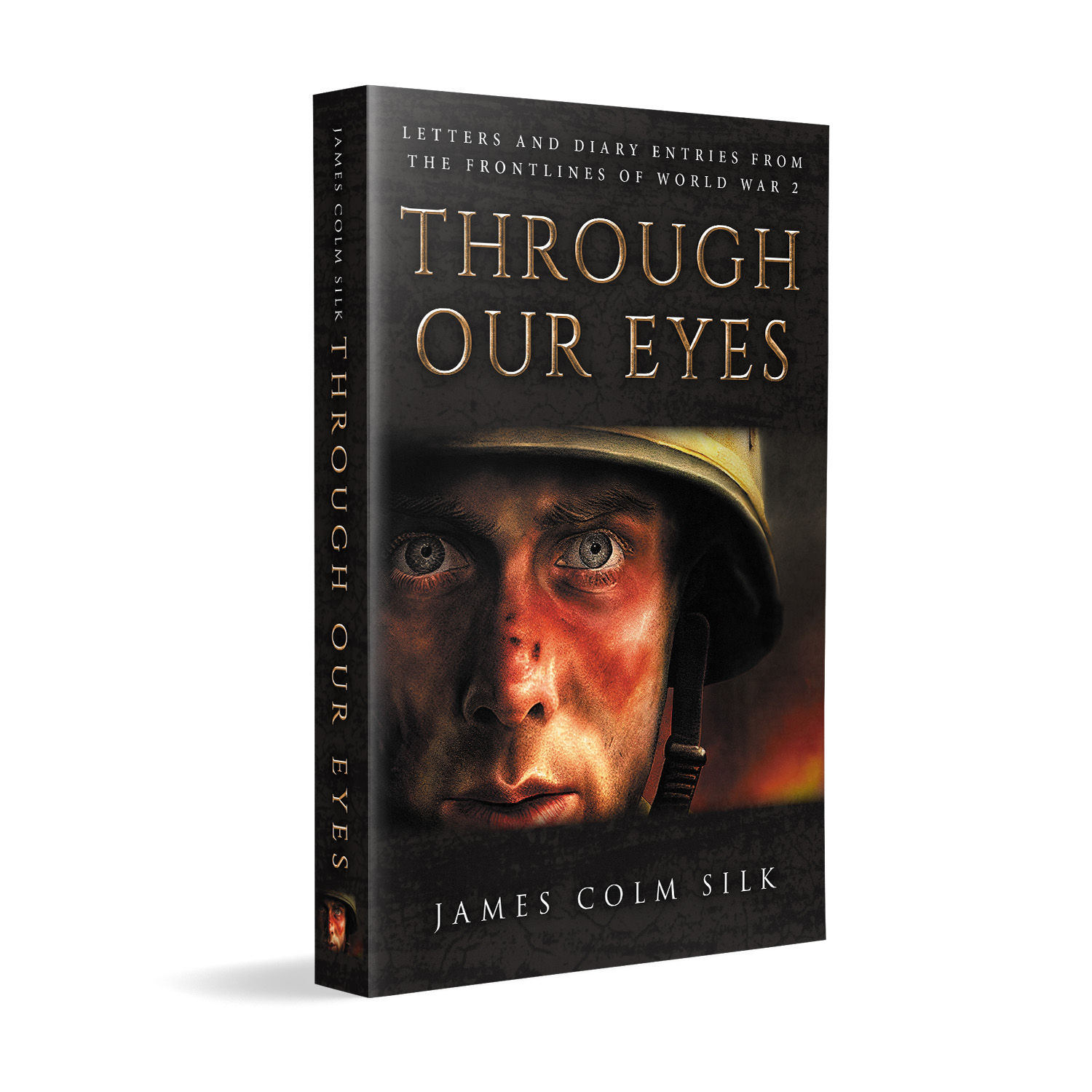 'Through Our Eyes' is a rare military historical book cover design demo by Mark Thomas. To learn more about what Mark could do for your book, please visit coverness.com.