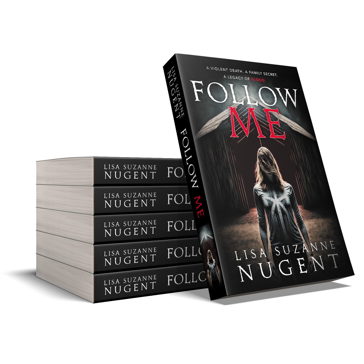 'Follow Me' is a skin-chilling modern horror novel. The author is Lisa Suzanne Nugent. The book cover and interior design are by Mark Thomas. To learn more about what Mark could do for your book, please visit coverness.com.