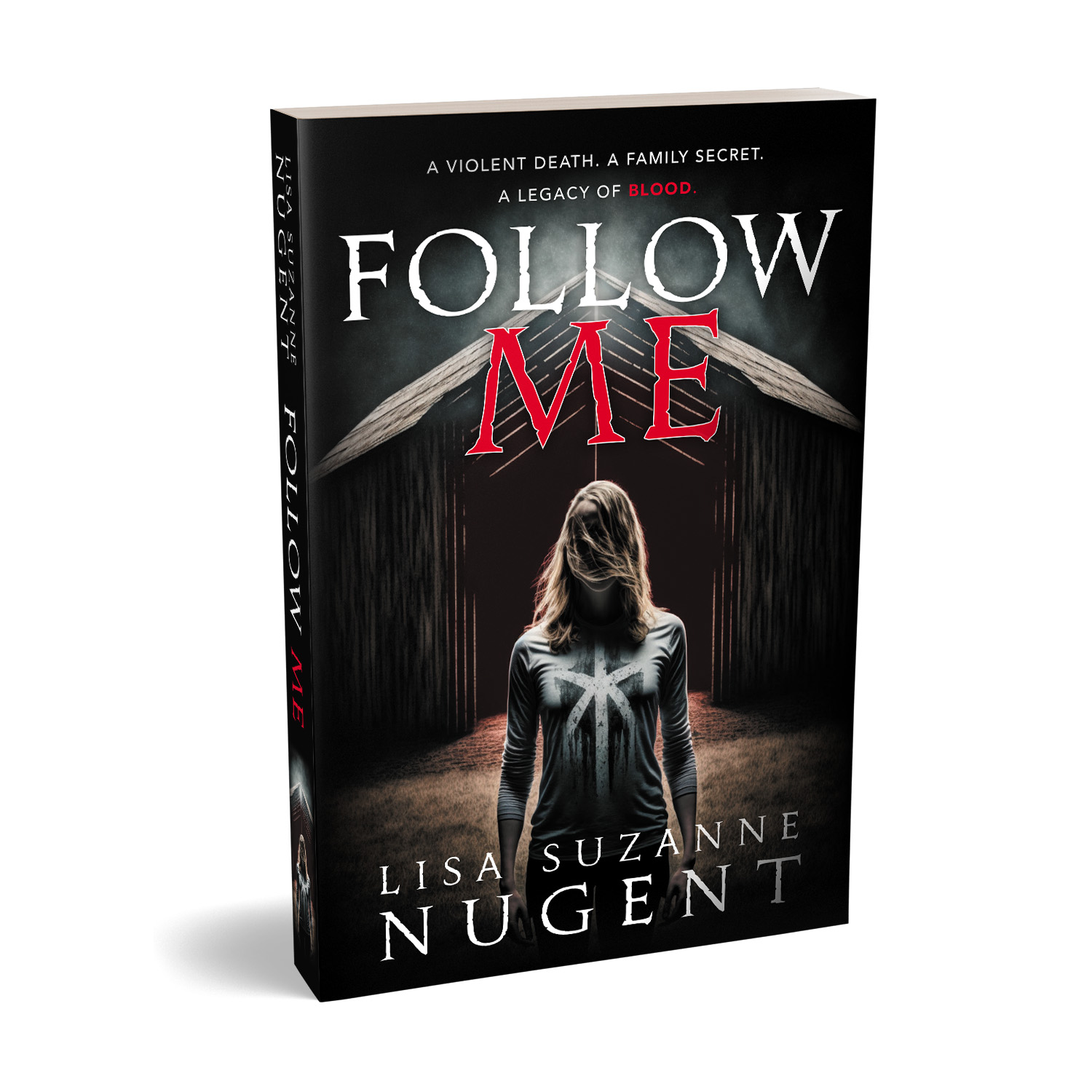 'Follow Me' is a skin-chilling modern horror novel. The author is Lisa Suzanne Nugent. The book cover and interior design are by Mark Thomas. To learn more about what Mark could do for your book, please visit coverness.com.