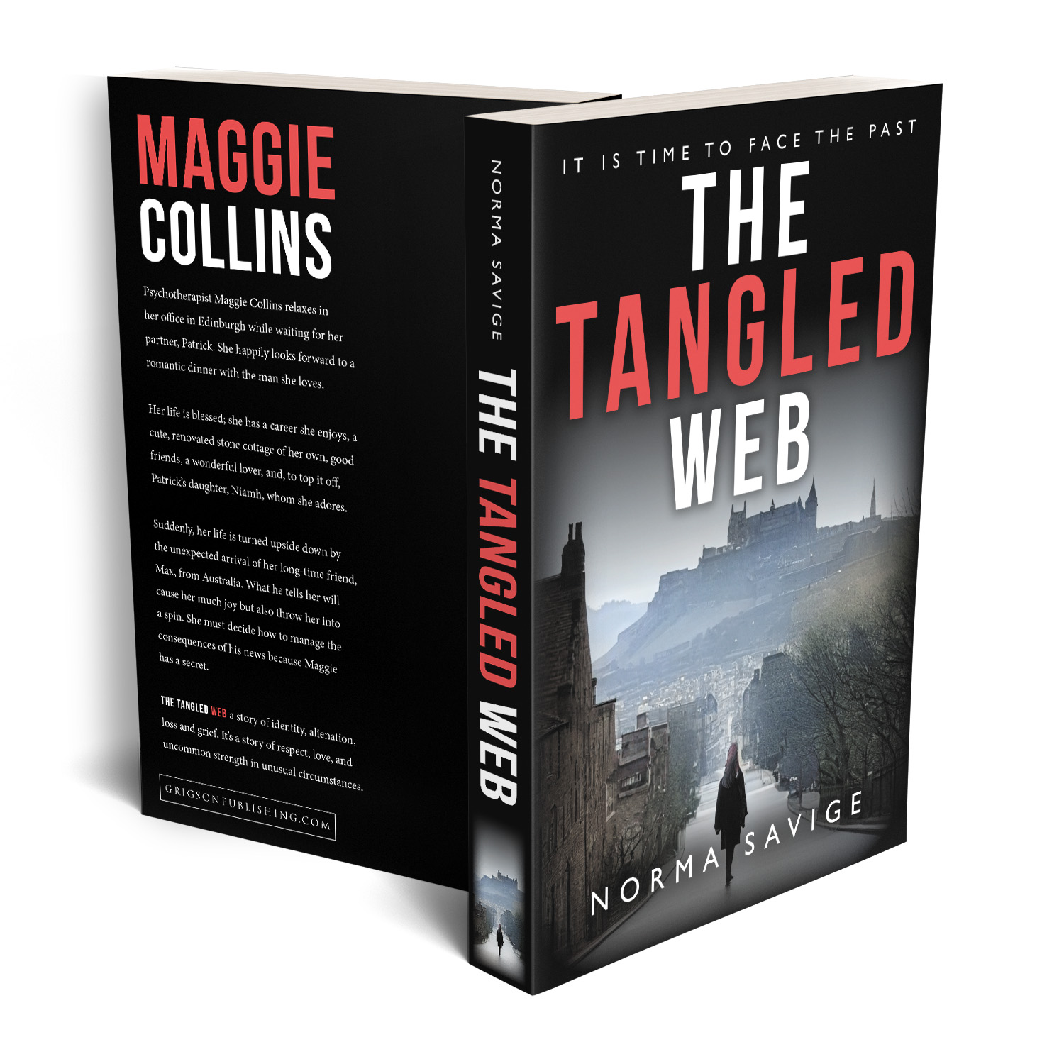 'The Tangled Web' is a slowburning crime thriller set in Edinburgh. The author is Norma Savige. The book cover and interior design are by Mark Thomas. To learn more about what Mark could do for your book, please visit coverness.com.