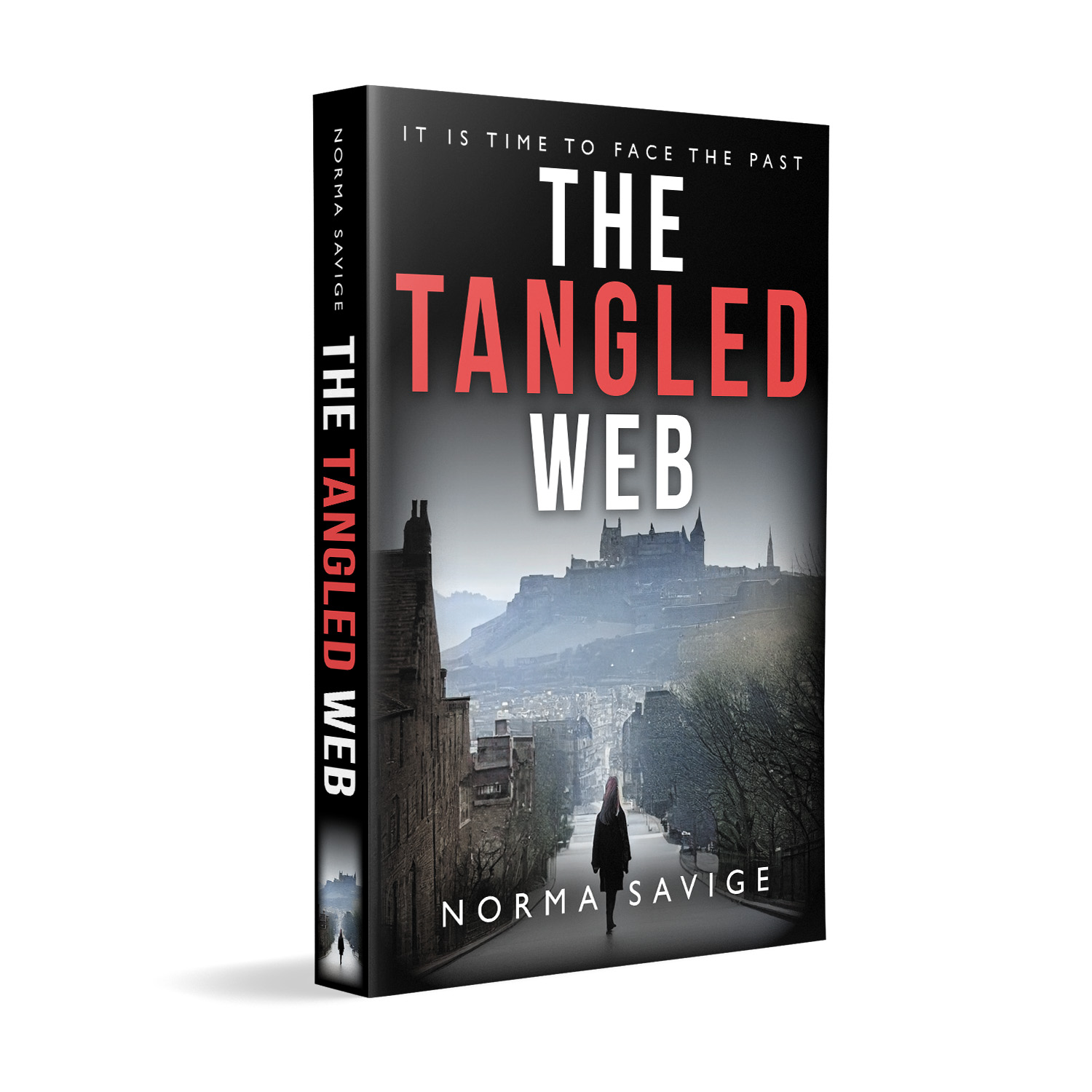 'The Tangled Web' is a slowburning crime thriller set in Edinburgh. The author is Norma Savige. The book cover and interior design are by Mark Thomas. To learn more about what Mark could do for your book, please visit coverness.com.