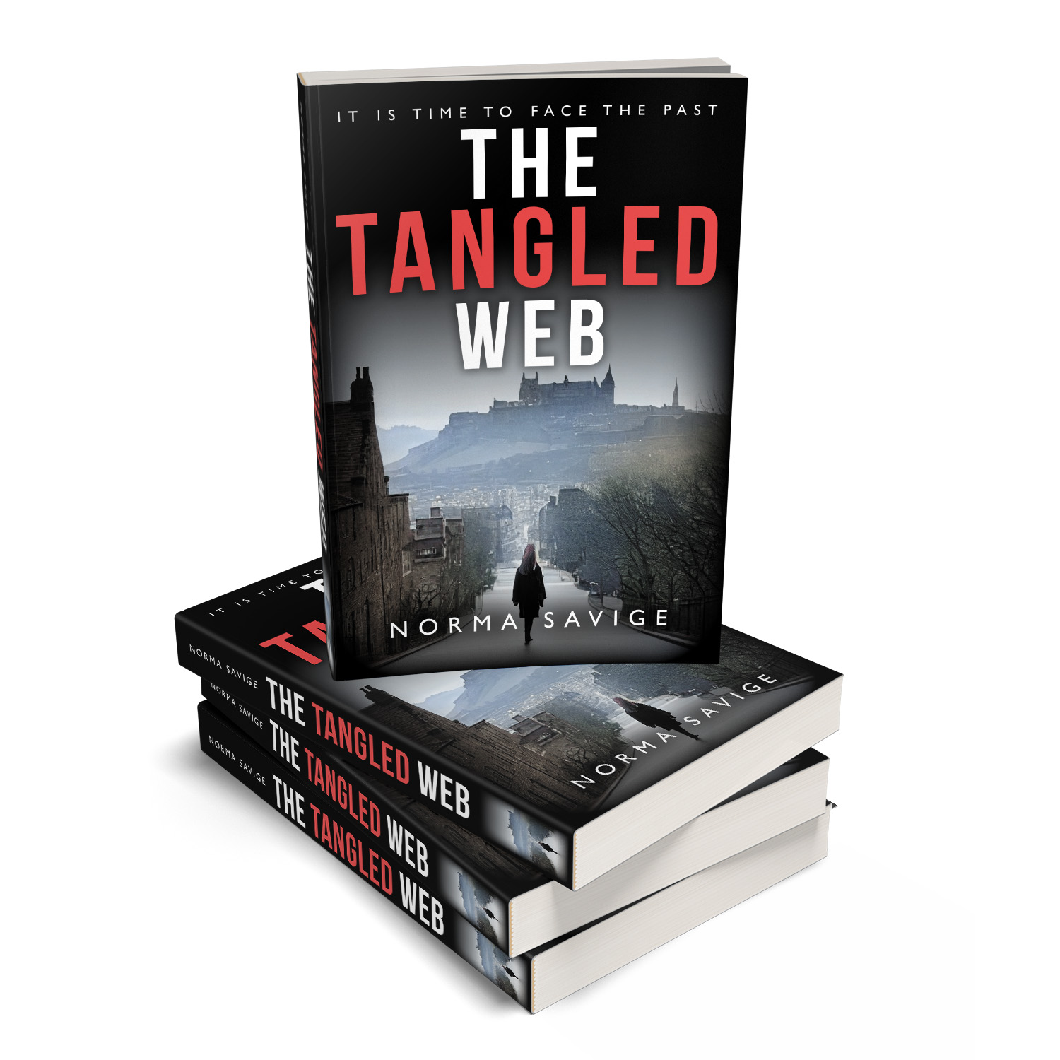 'The Tangled Web' is a slowburning crime thriller set in Edinburgh. The author is Norma Savige. The book cover and interior design are by Mark Thomas. To learn more about what Mark could do for your book, please visit coverness.com.