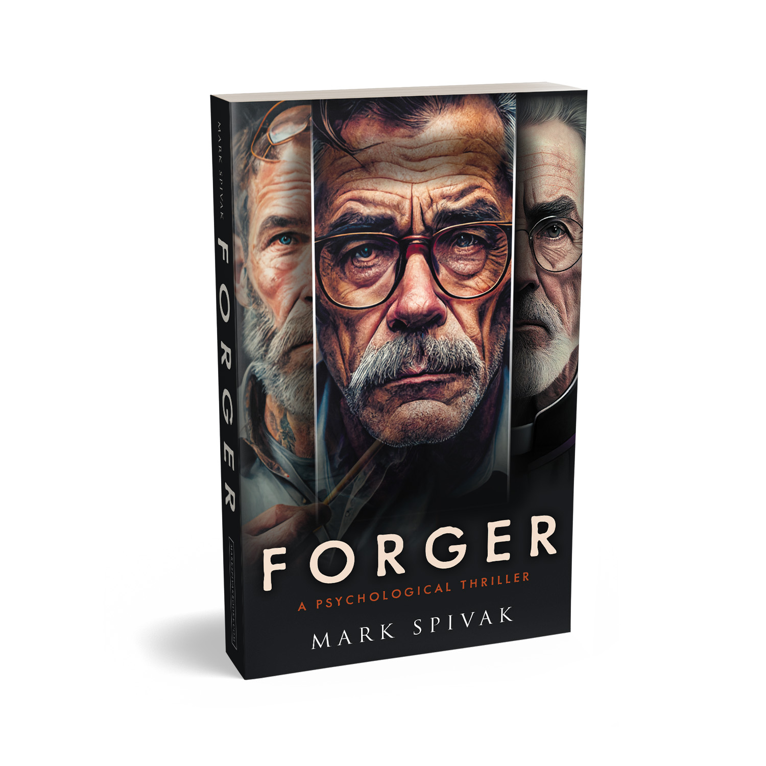 'Forger' is an intense psychological thriller by Mark Spivak. The book cover and interior formatting are by Mark Thomas. To learn more about what Mark could do for your book, please visit coverness.com.