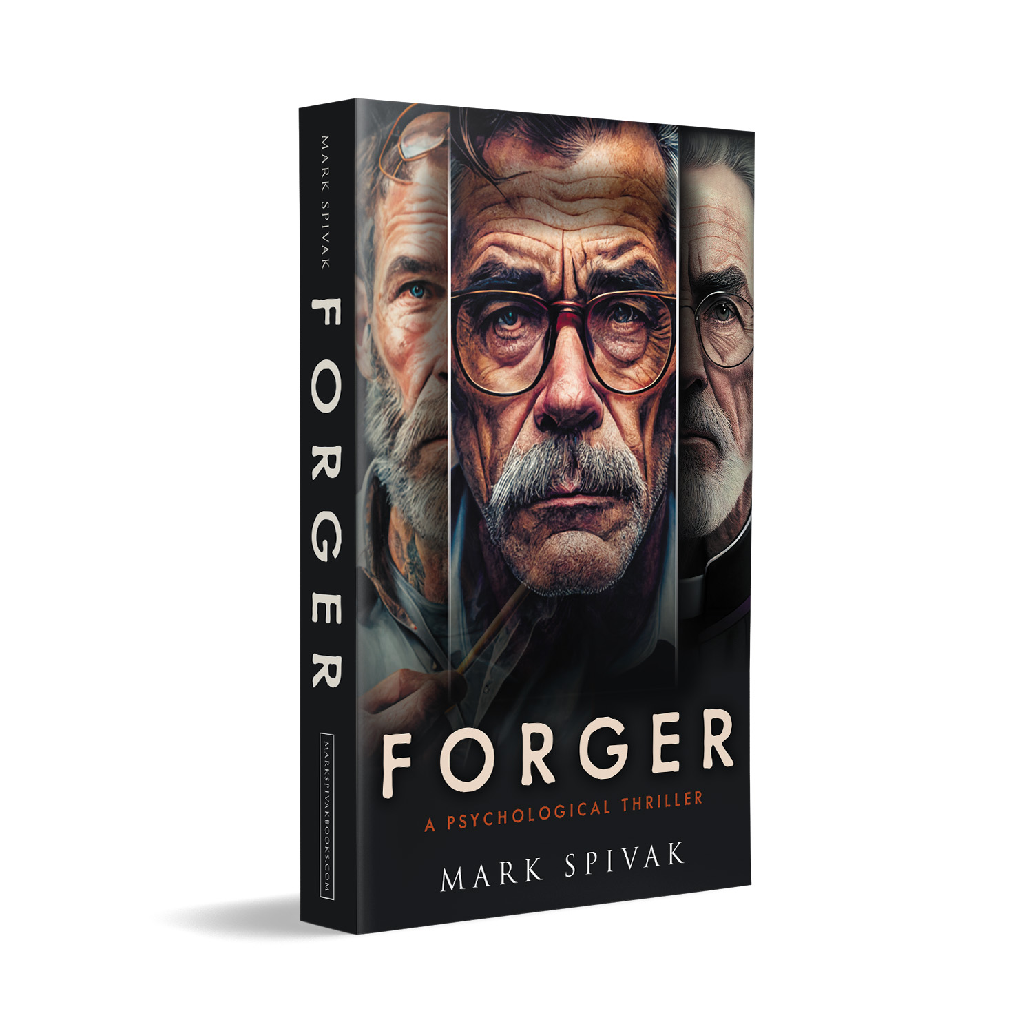 'Forger' is an intense psychological thriller by Mark Spivak. The book cover and interior formatting are by Mark Thomas. To learn more about what Mark could do for your book, please visit coverness.com.