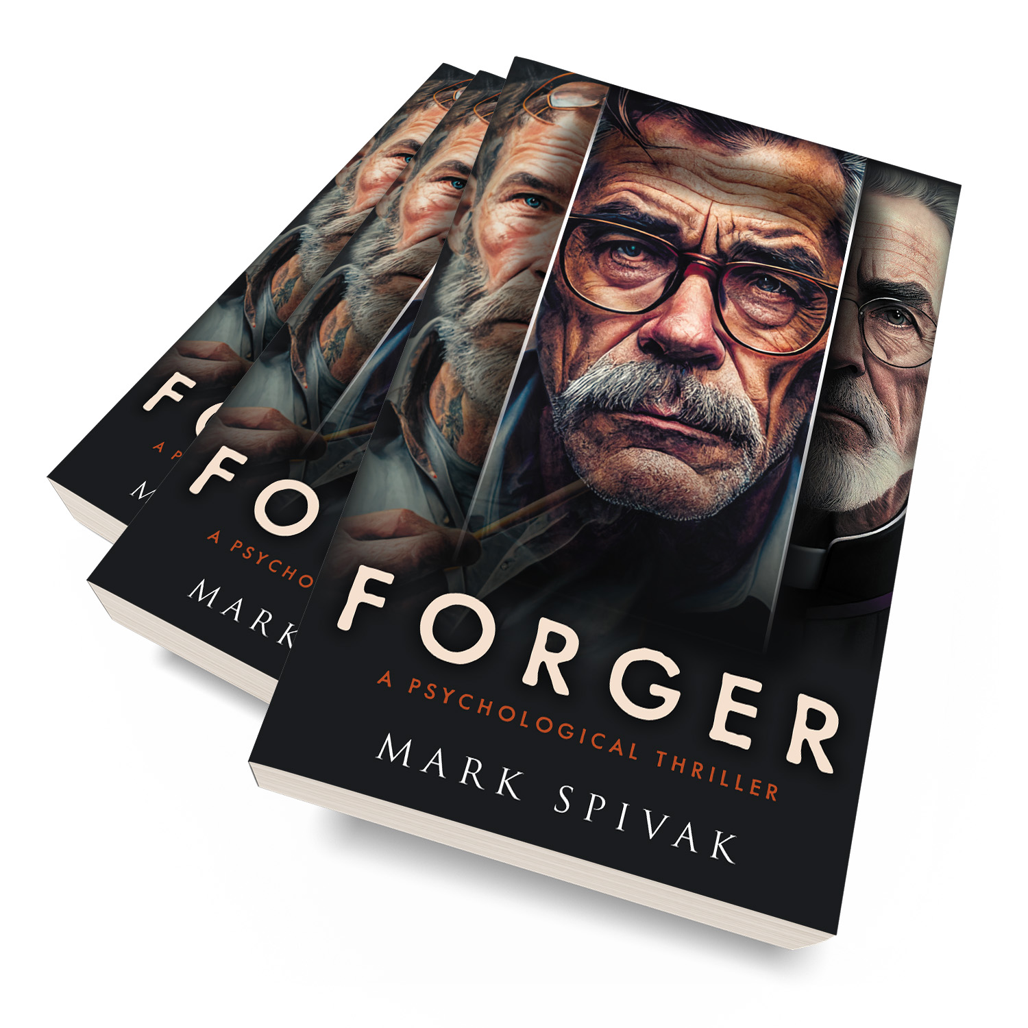 'Forger' is an intense psychological thriller by Mark Spivak. The book cover and interior formatting are by Mark Thomas. To learn more about what Mark could do for your book, please visit coverness.com.