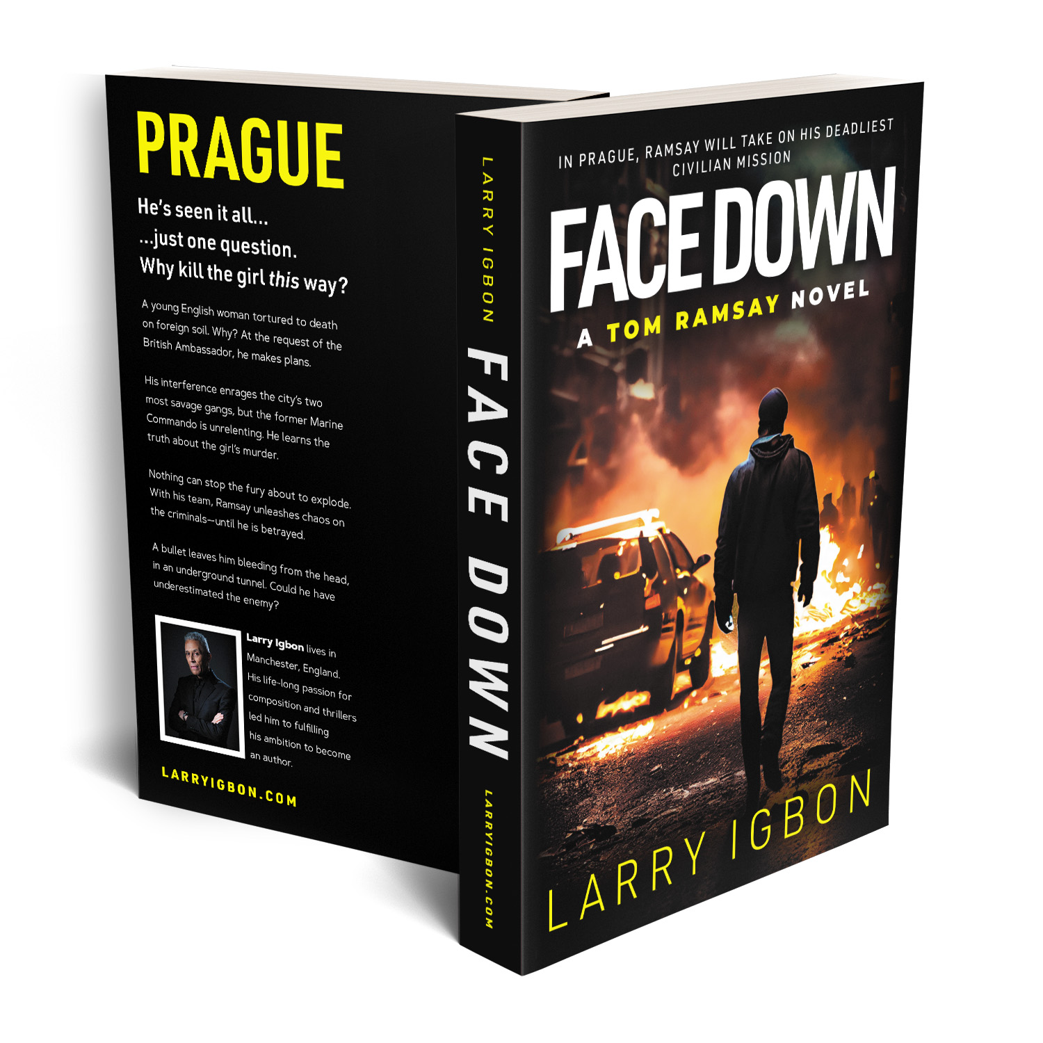 'Face Down' is a gritty action thriller in the 'Tom Ramsay' series. The author is Larry Igbon. The book cover design and interior formatting are by Mark Thomas. To learn more about what Mark could do for your book, please visit coverness.com.