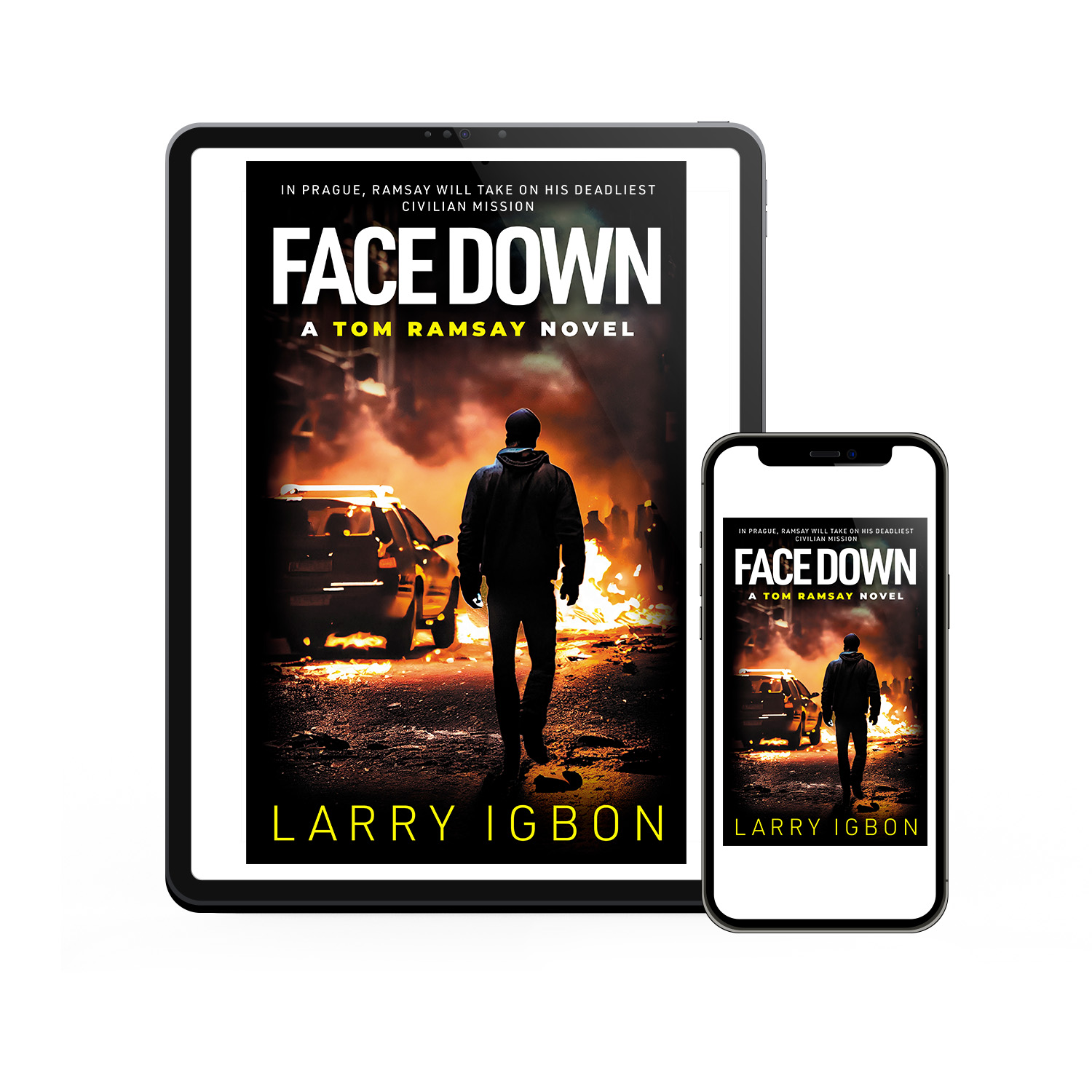 'Face Down' is a gritty action thriller in the 'Tom Ramsay' series. The author is Larry Igbon. The book cover design and interior formatting are by Mark Thomas. To learn more about what Mark could do for your book, please visit coverness.com.