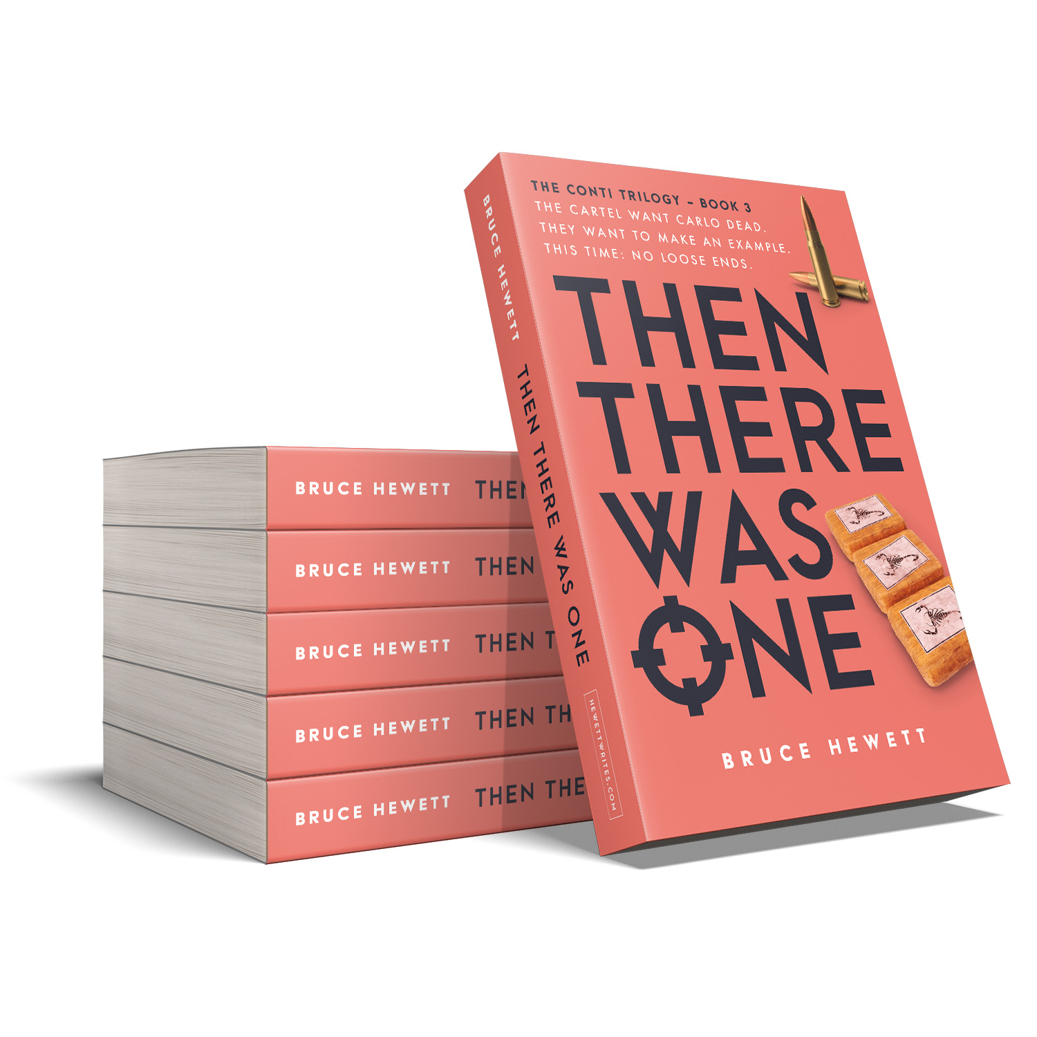 'Then There Was One' is the final instalment in an Australia-set, pharmacrime thriller series, The Conti Trilogy. The author is Bruce Hewett. The book cover and interior formatting are designed by Mark Thomas of coverness.com. To find out more about my book design services, please visit www.coverness.com