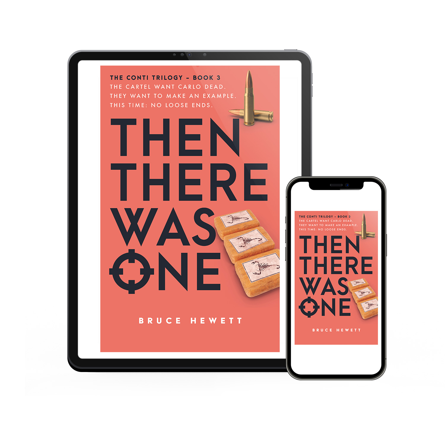 'Then There Was One' is the final instalment in an Australia-set, pharmacrime thriller series, The Conti Trilogy. The author is Bruce Hewett. The book cover and interior formatting are designed by Mark Thomas of coverness.com. To find out more about my book design services, please visit www.coverness.com