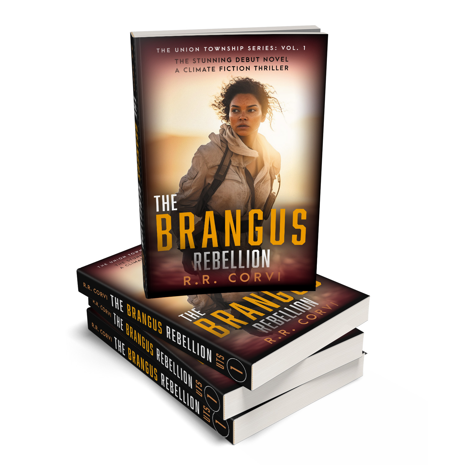 'The Brangus Rebellion'' is the first instalment in a dystopian scifi series. The author is R R Corvi. The cover design and interior formatting are by Mark Thomas of coverness.com. To find out more about my book design services, please visit www.coverness.com.